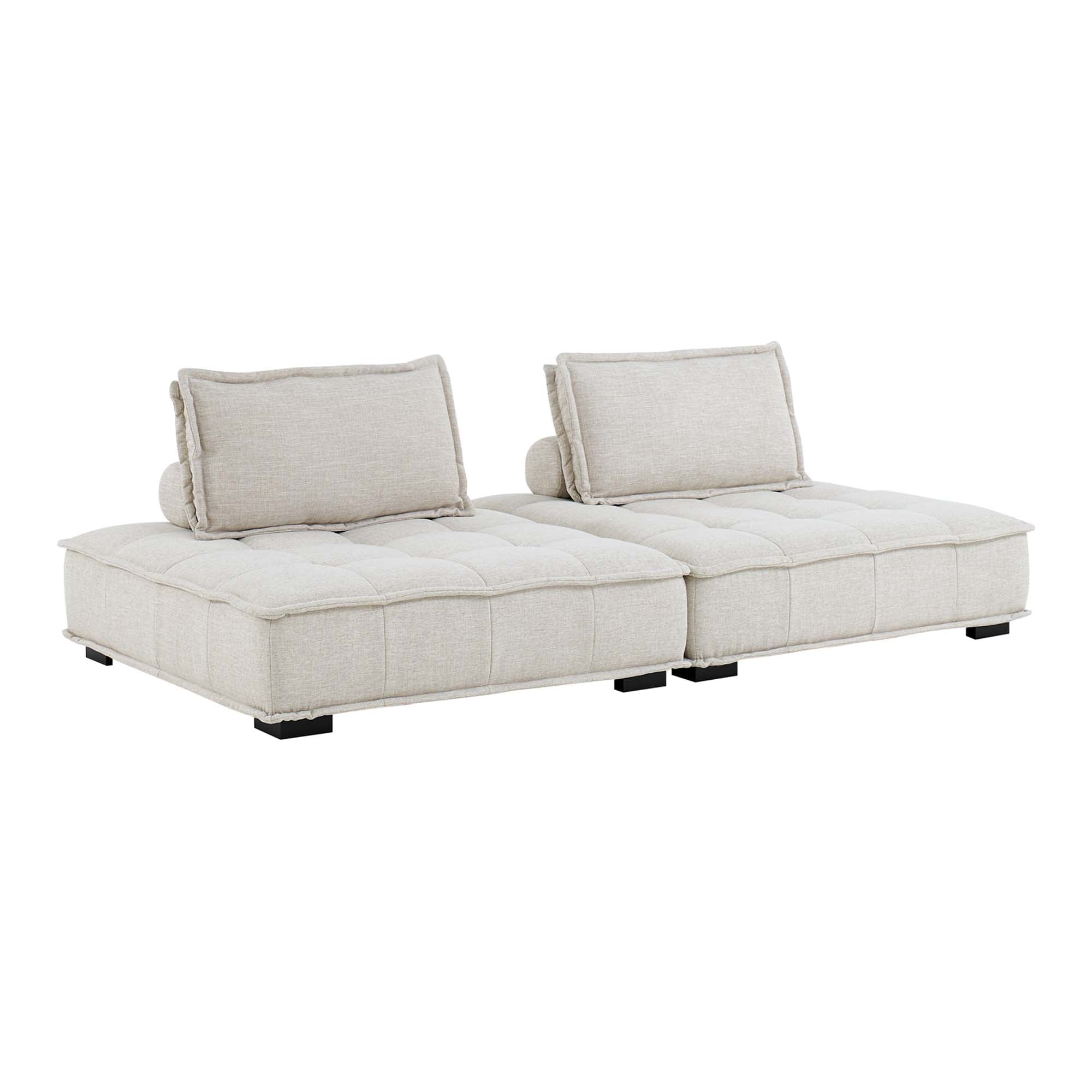Saunter 2-Piece Tufted Fabric Fabric Loveseat by Modway