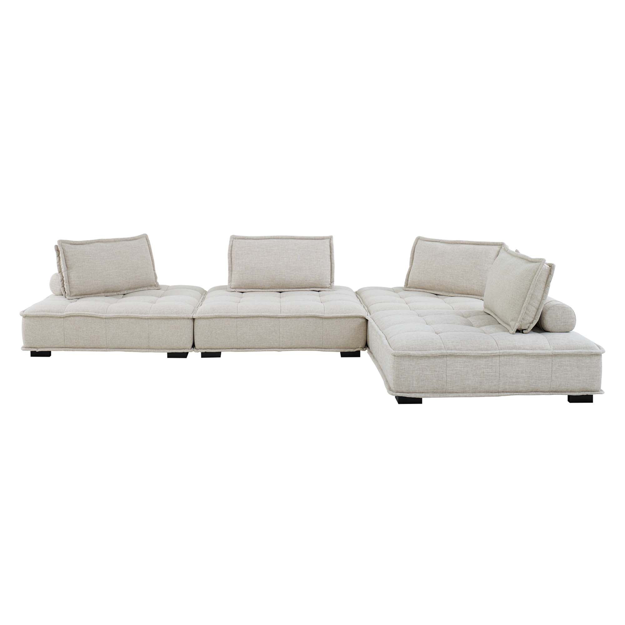 Saunter 4-Piece Tufted Fabric Fabric Sectional Sofa by Modway