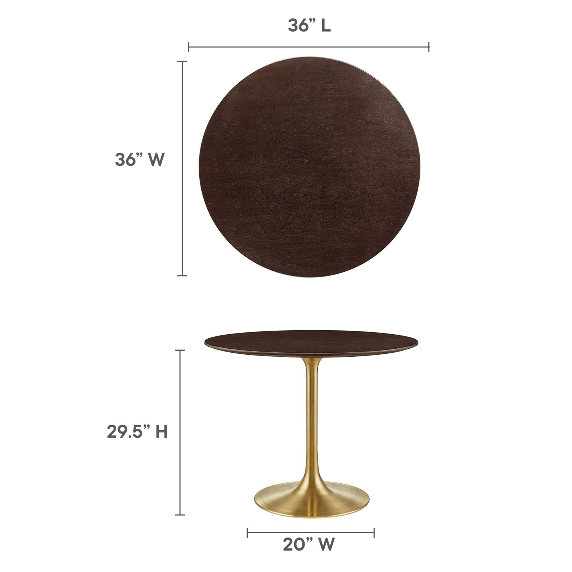 Lippa 36" Round Wood Dining Table by Modway - Best Buy Furniture