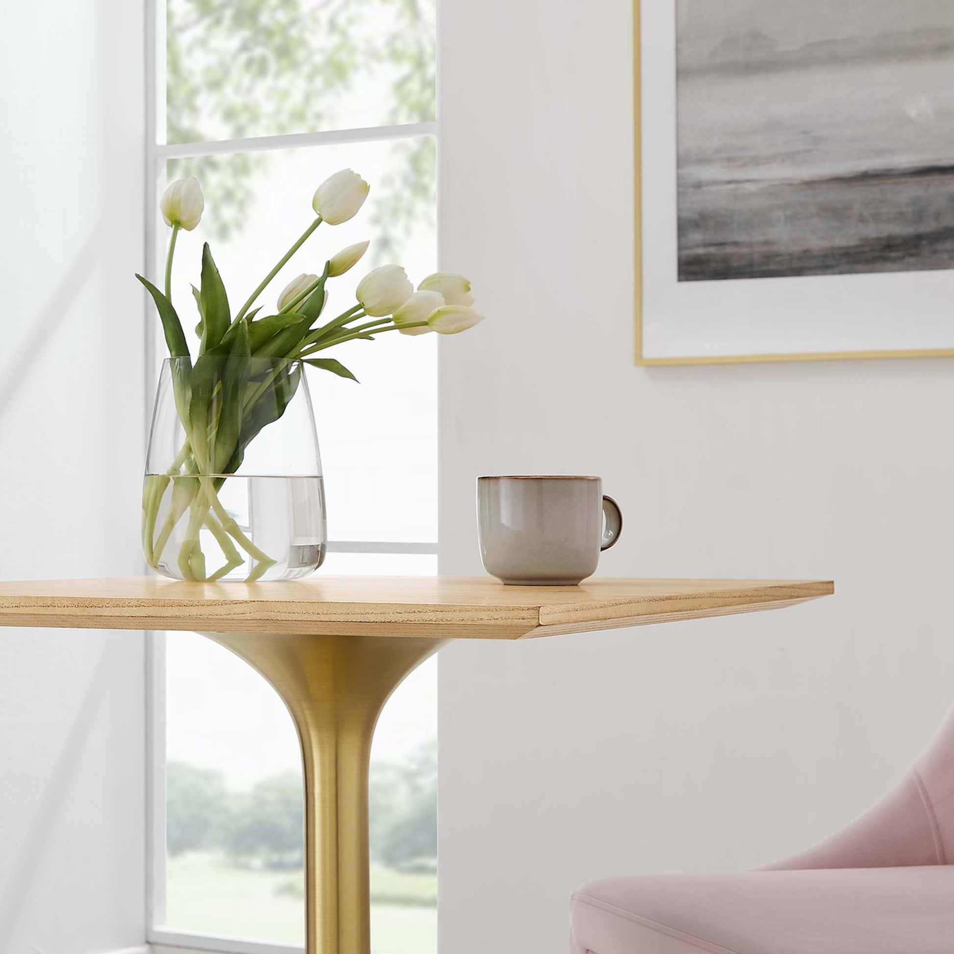 Lippa 24" Square Wood Dining Table by Modway - Best Buy Furniture