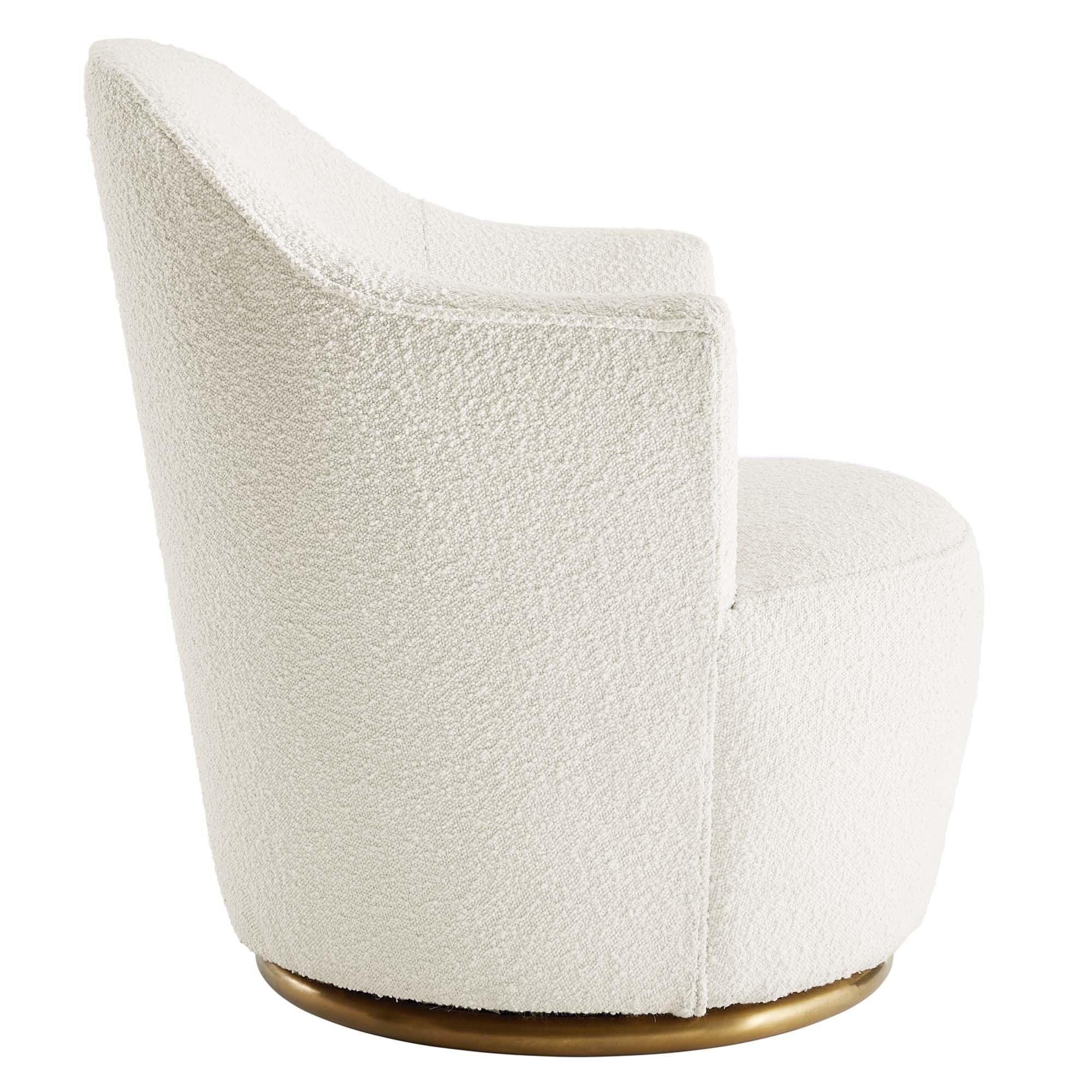 Nora Boucle Upholstered Swivel Chair by Modway - Best Buy Furniture