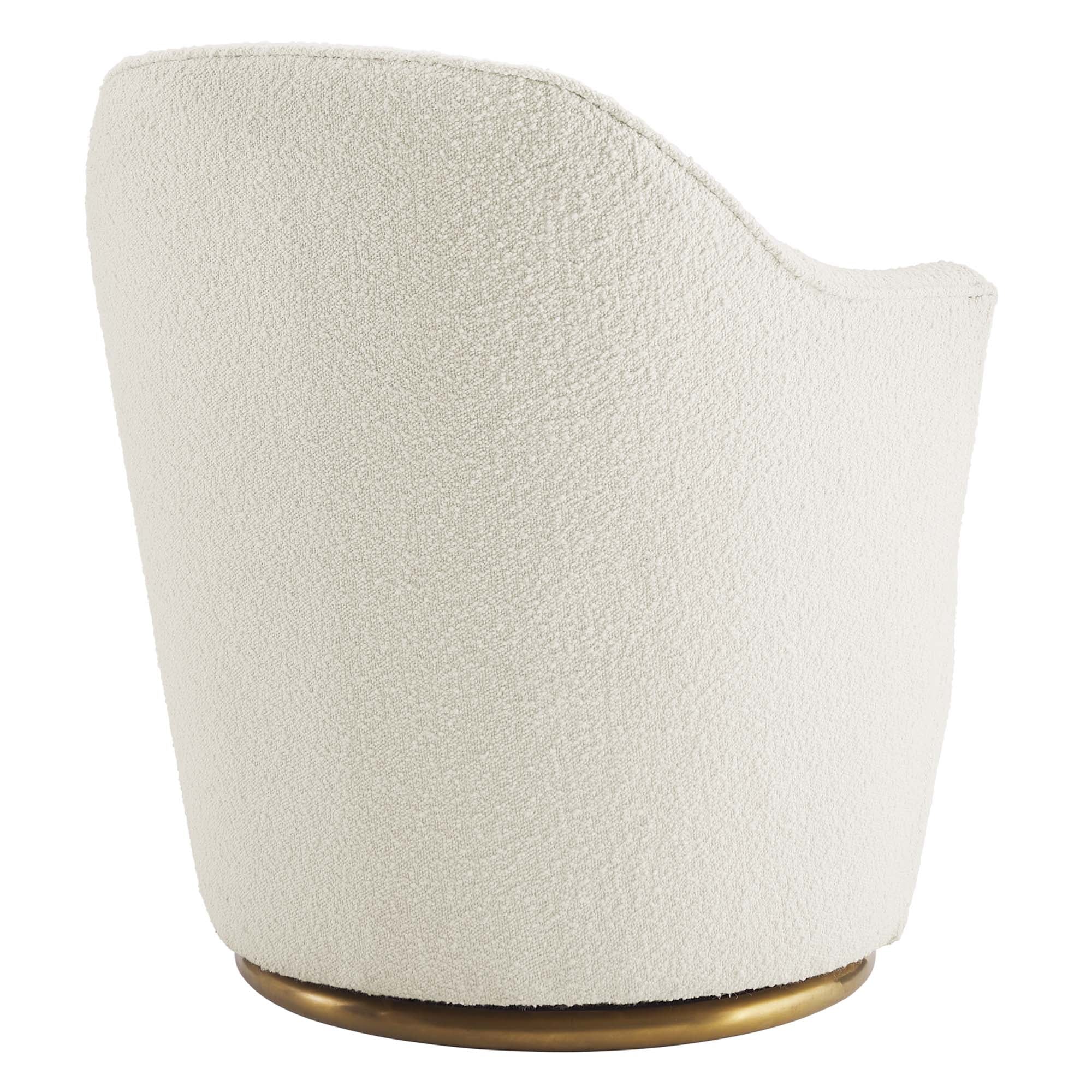 Nora Boucle Upholstered Swivel Chair by Modway - Best Buy Furniture