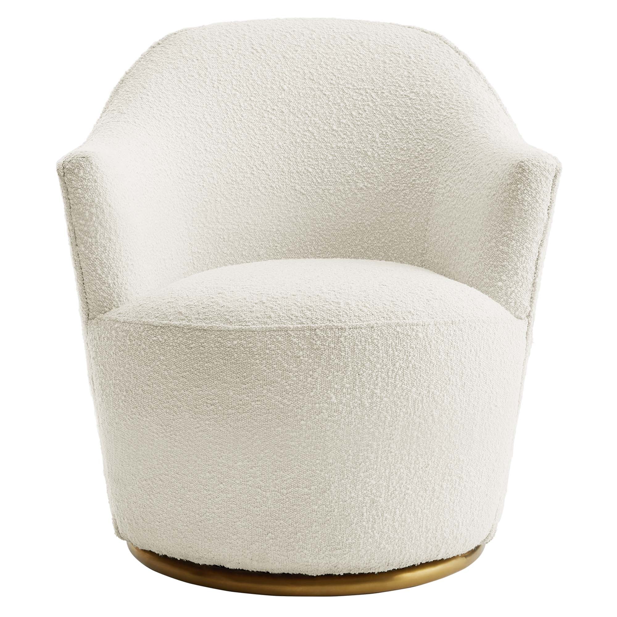 Nora Boucle Upholstered Swivel Chair by Modway - Best Buy Furniture