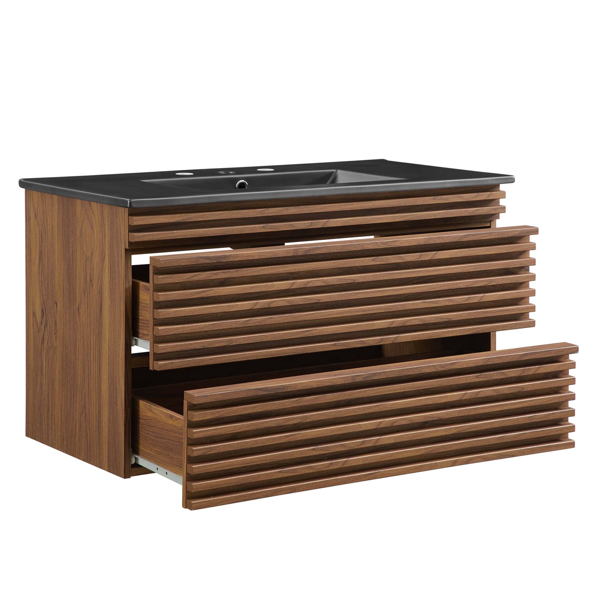 Render 36" Wall-Mount Bathroom Vanity by Modway