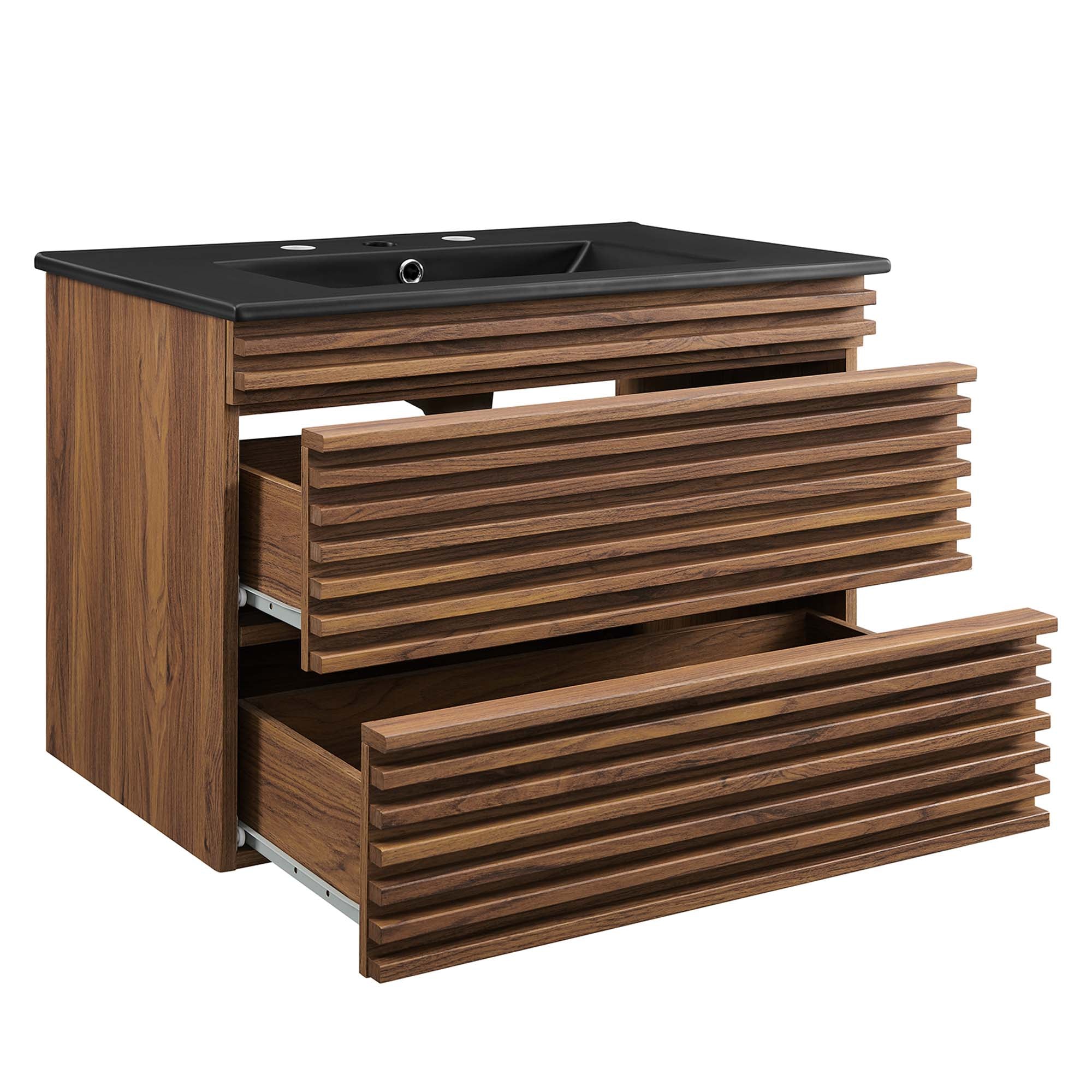 Render 30" Wall-Mount Bathroom Vanity by Modway