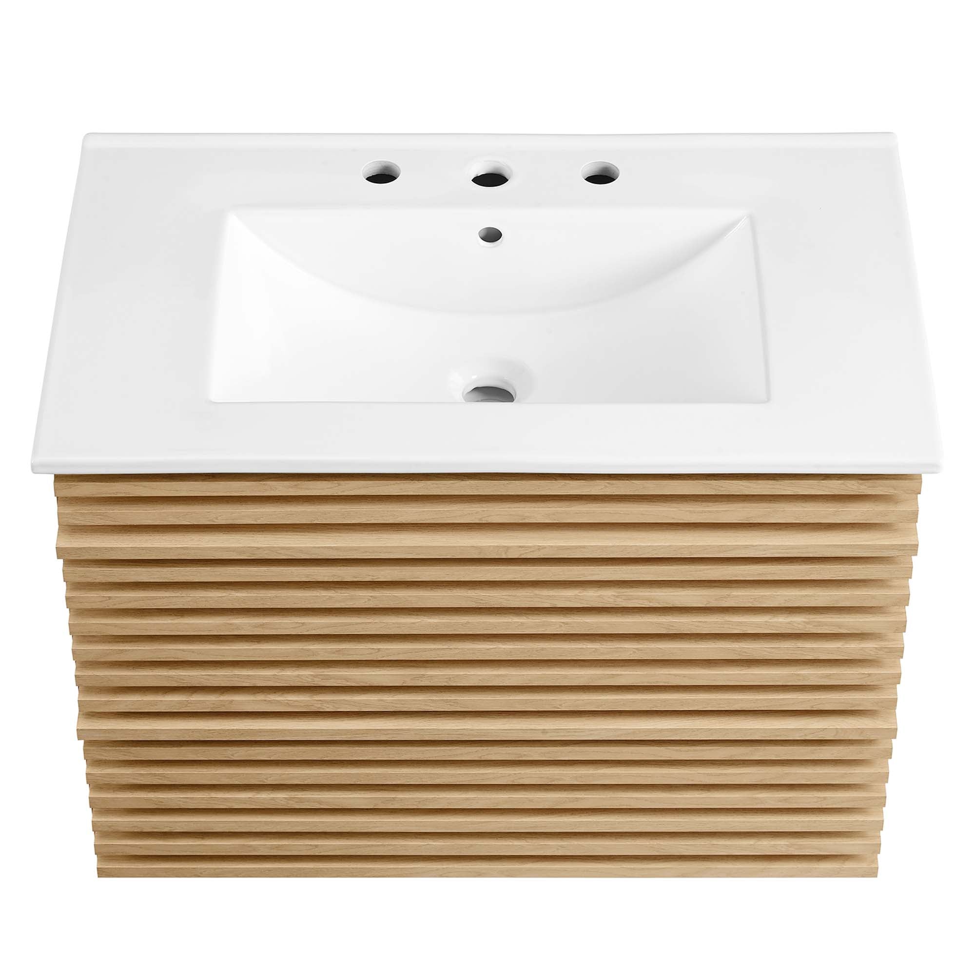 Render 30" Wall-Mount Bathroom Vanity by Modway
