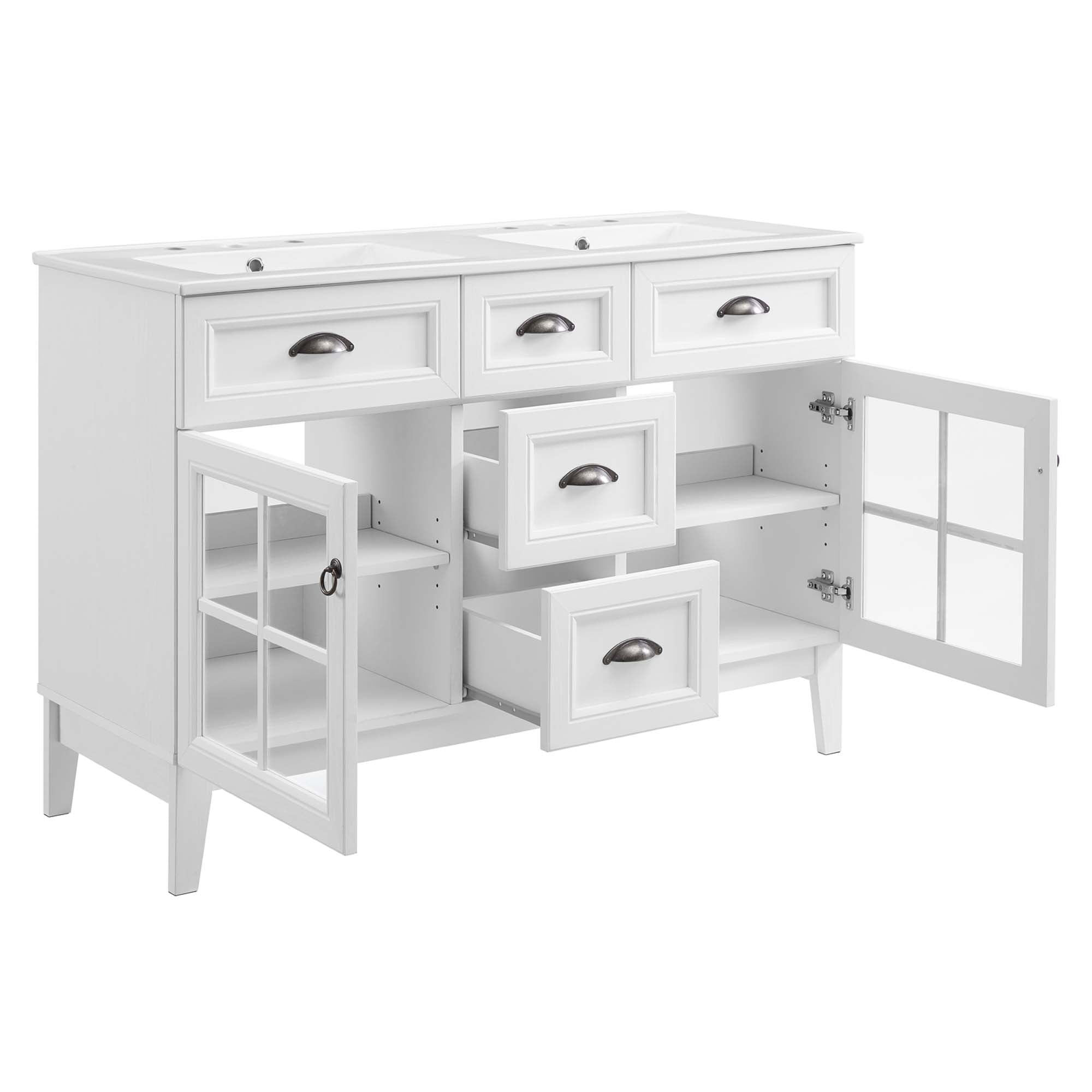Isle 48" Double Bathroom Vanity Cabinet by Modway