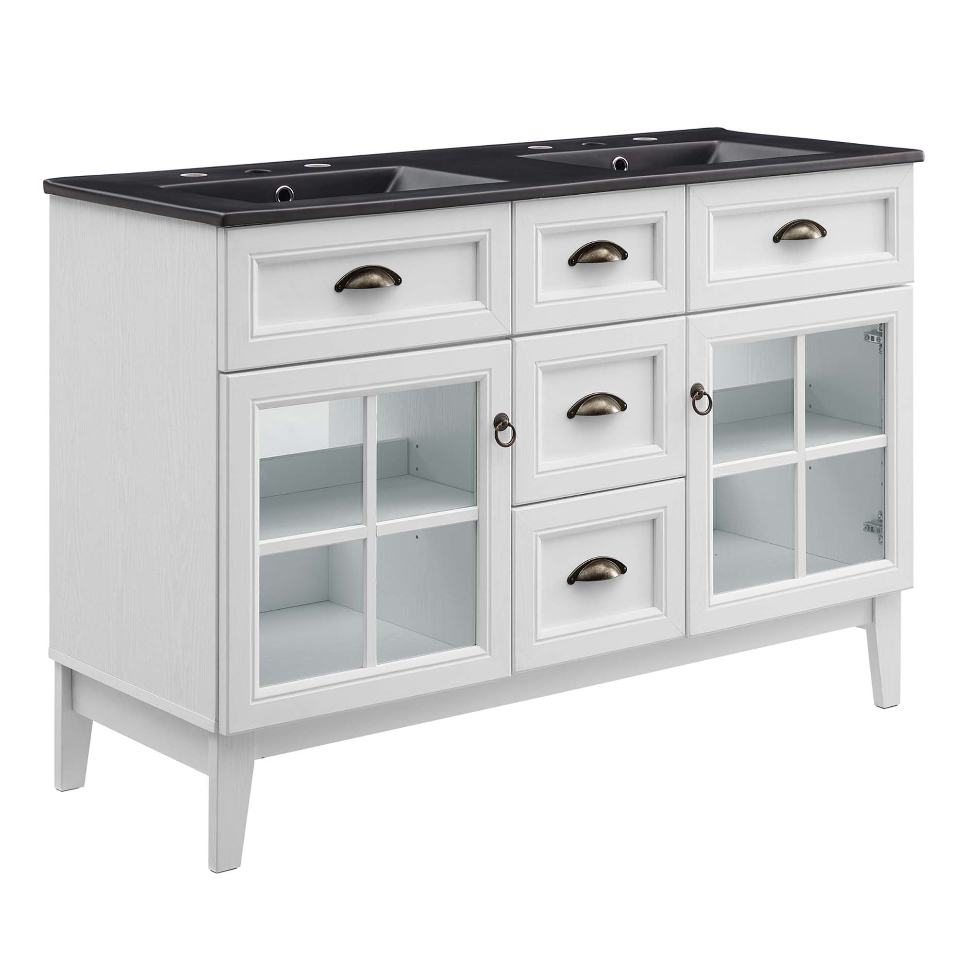 Isle 48" Double Bathroom Vanity Cabinet by Modway