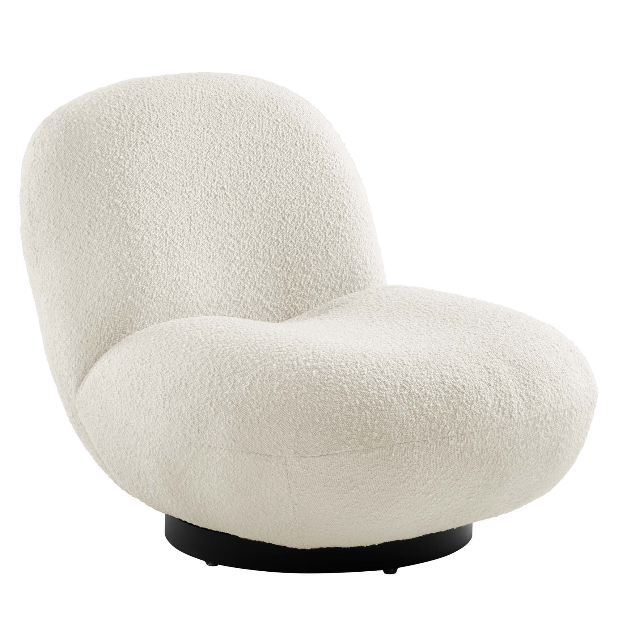 Kindred Boucle Upholstered Fabric Swivel Chair