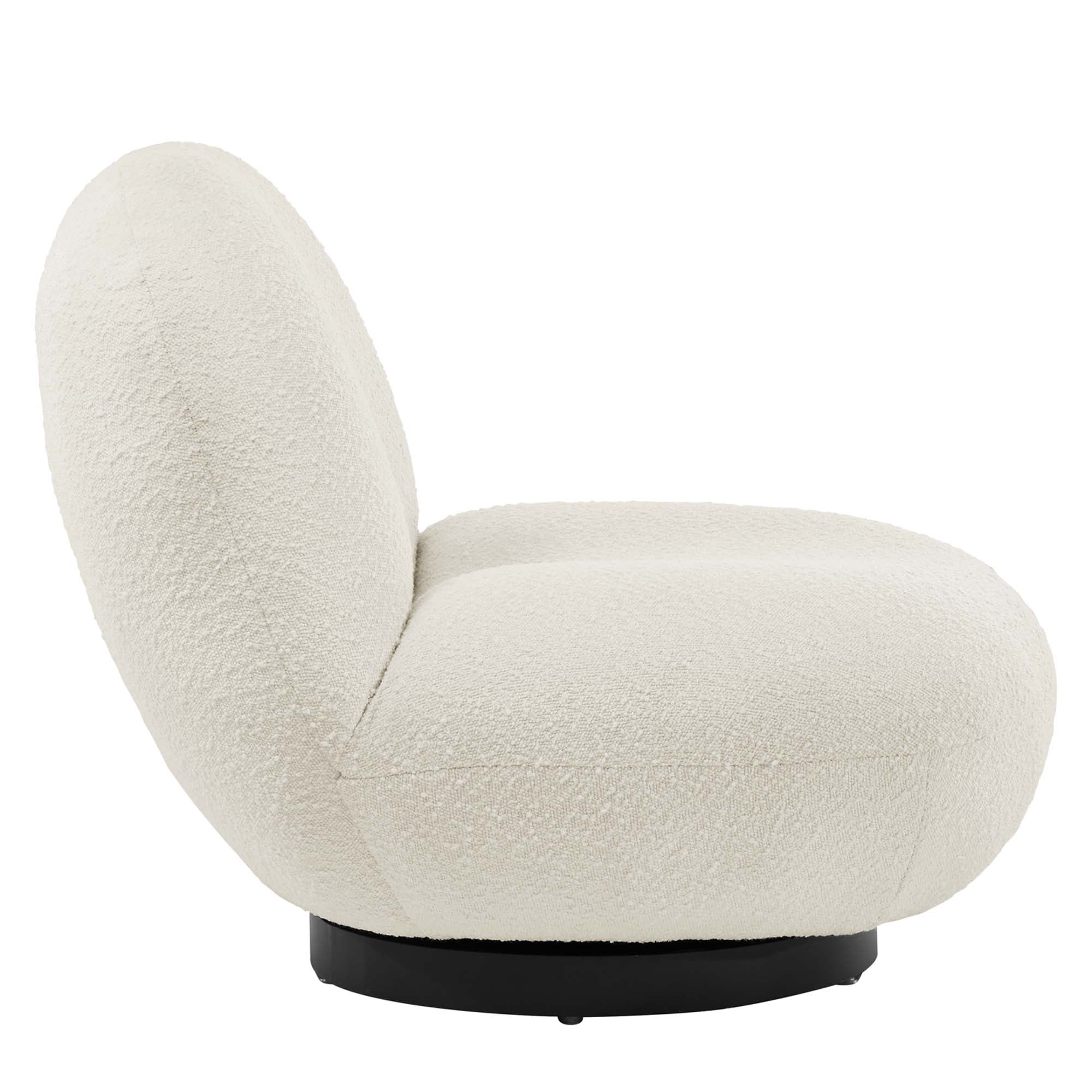 Kindred Boucle Upholstered Fabric Swivel Chair