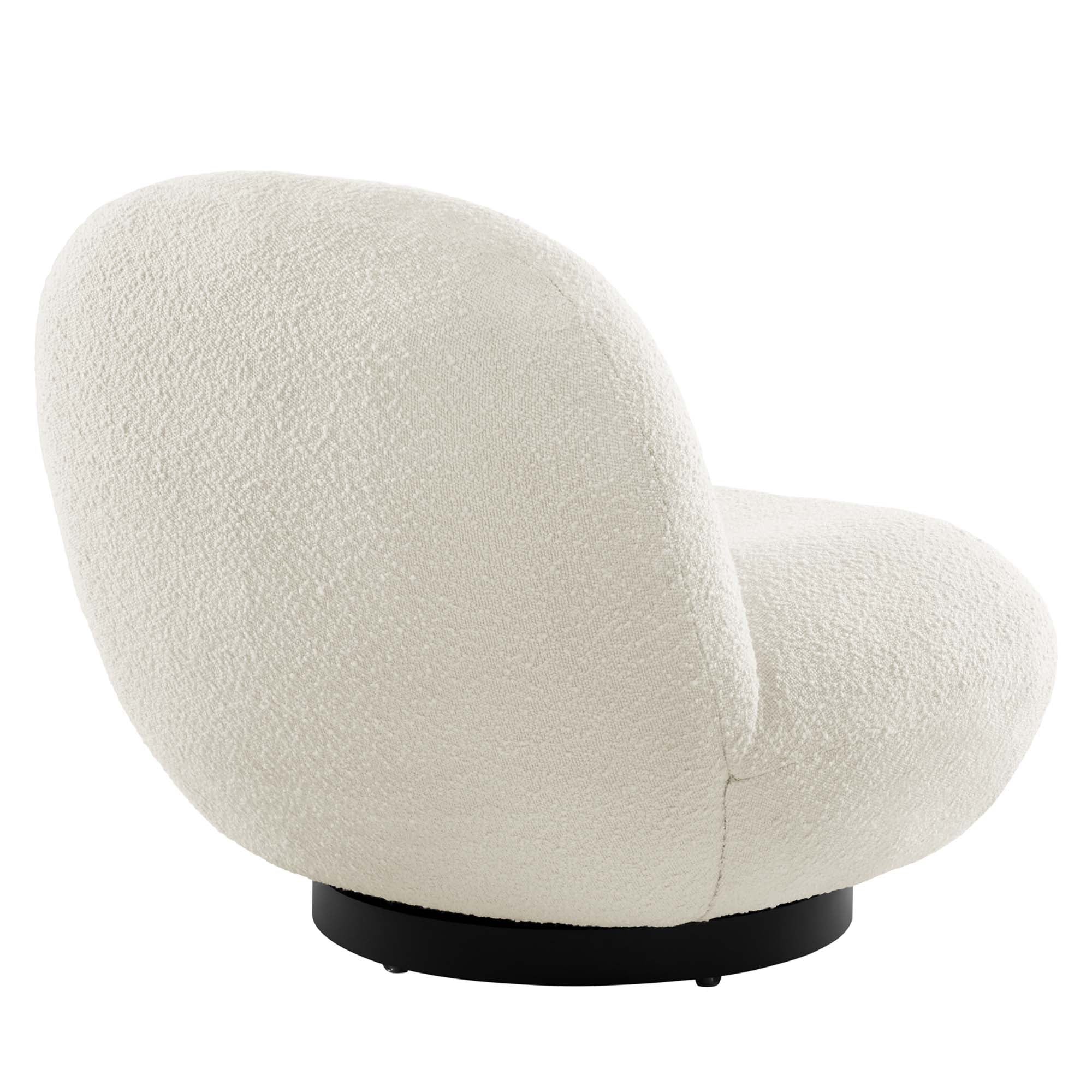 Kindred Boucle Upholstered Fabric Swivel Chair