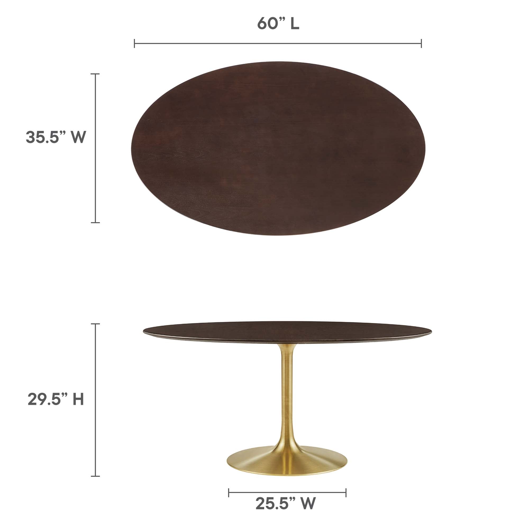 Lippa 60" Oval Wood Dining Table by Modway - Best Buy Furniture