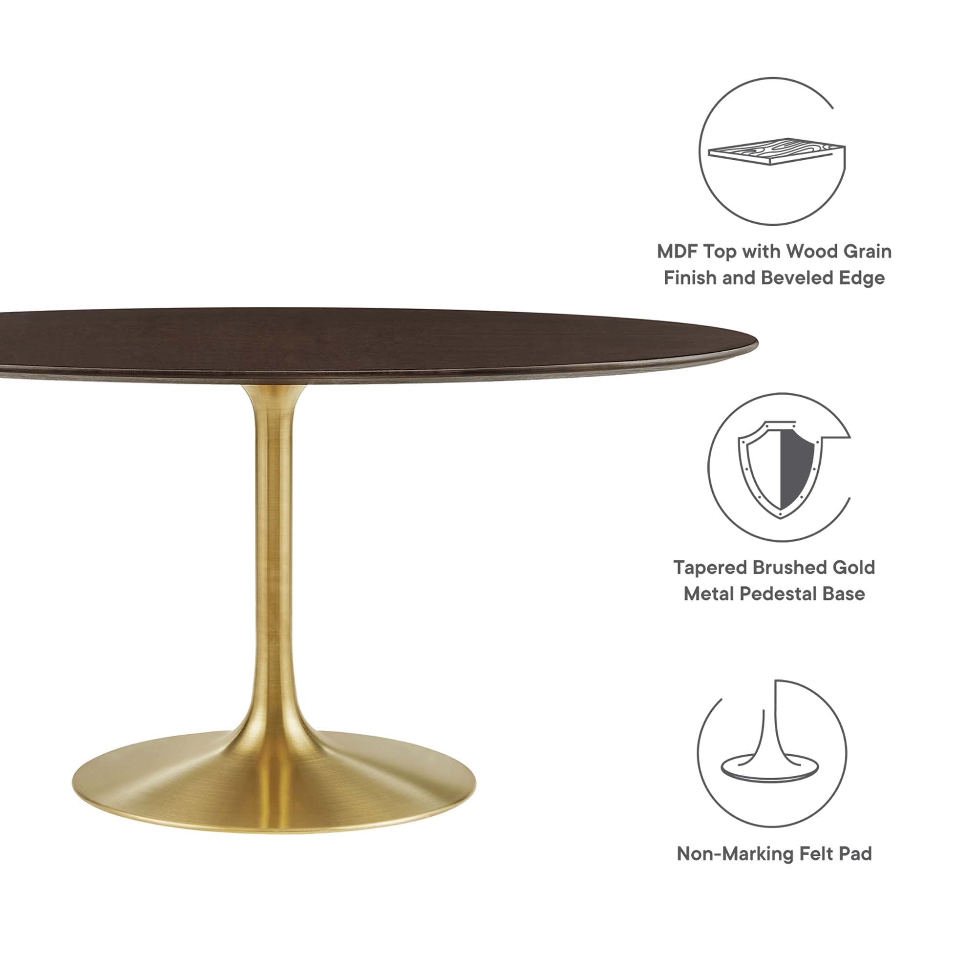 Lippa 60" Oval Wood Dining Table by Modway - Best Buy Furniture