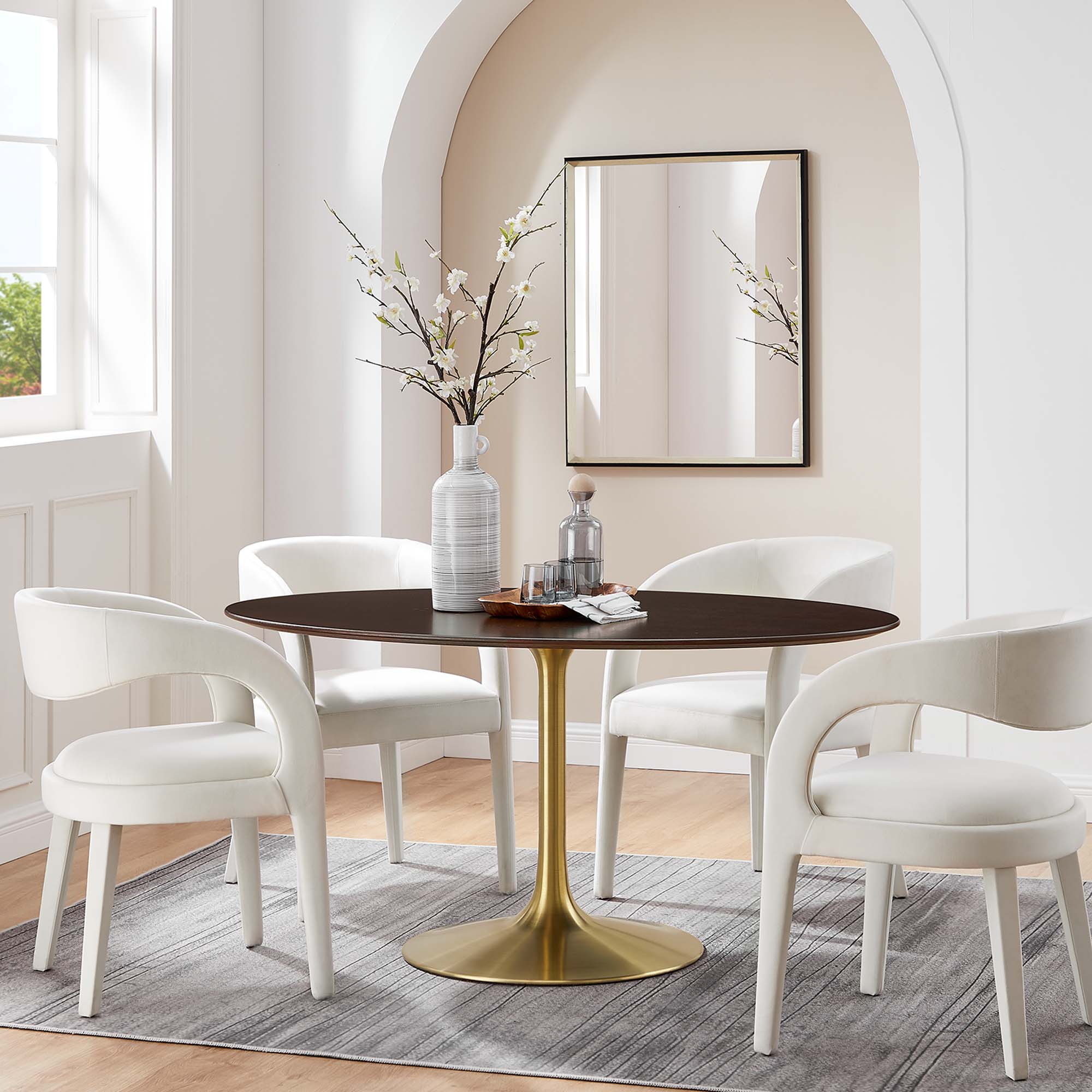 Lippa 60" Oval Wood Dining Table by Modway - Best Buy Furniture