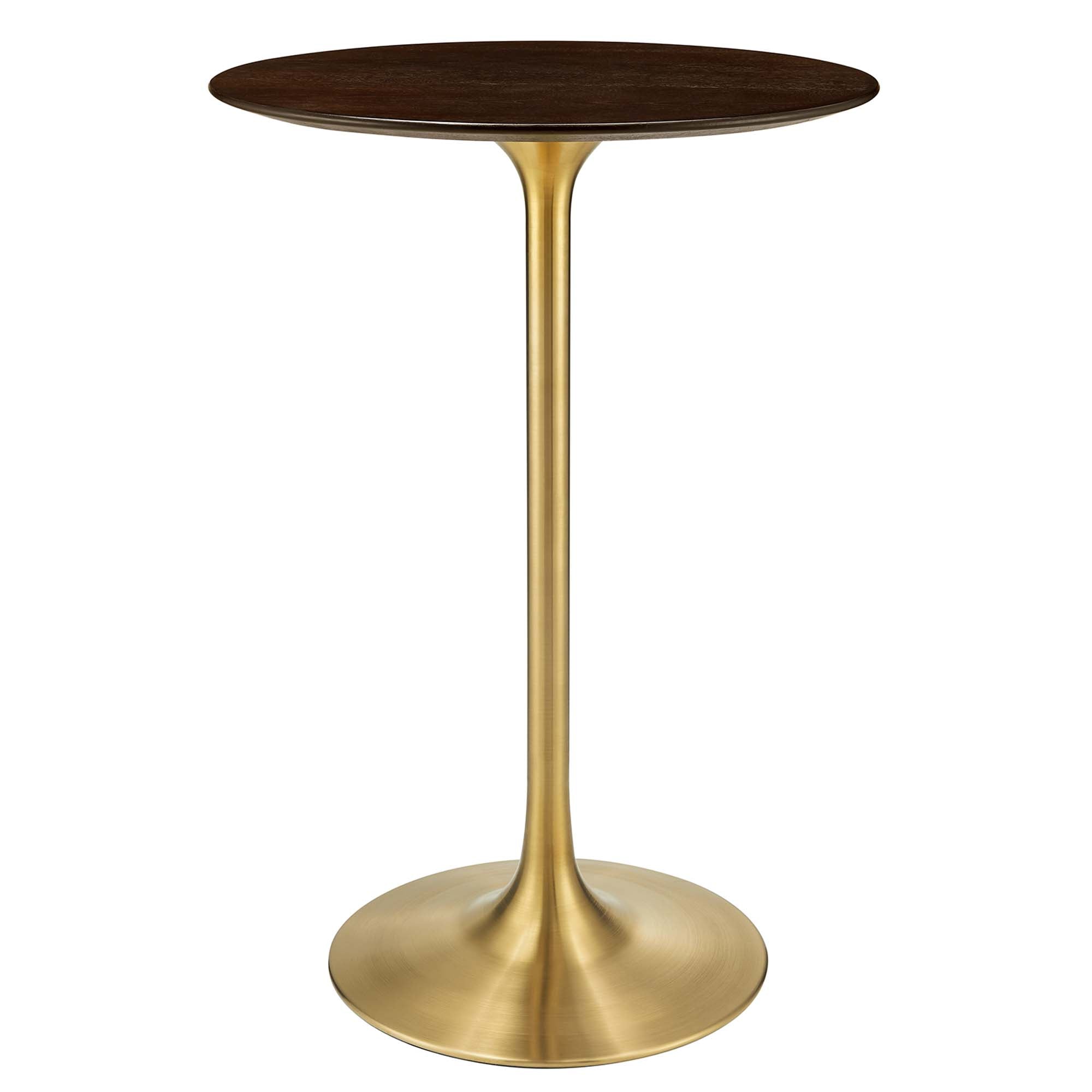 Lippa 28" Round Cherry Walnut Wood Bar Table by Modway - Best Buy Furniture