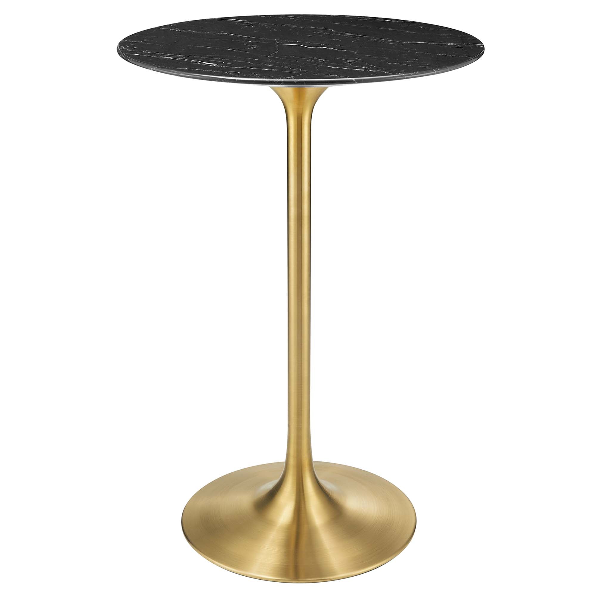 Lippa 28" Round Faux Marble Bar Table by Modway - Best Buy Furniture