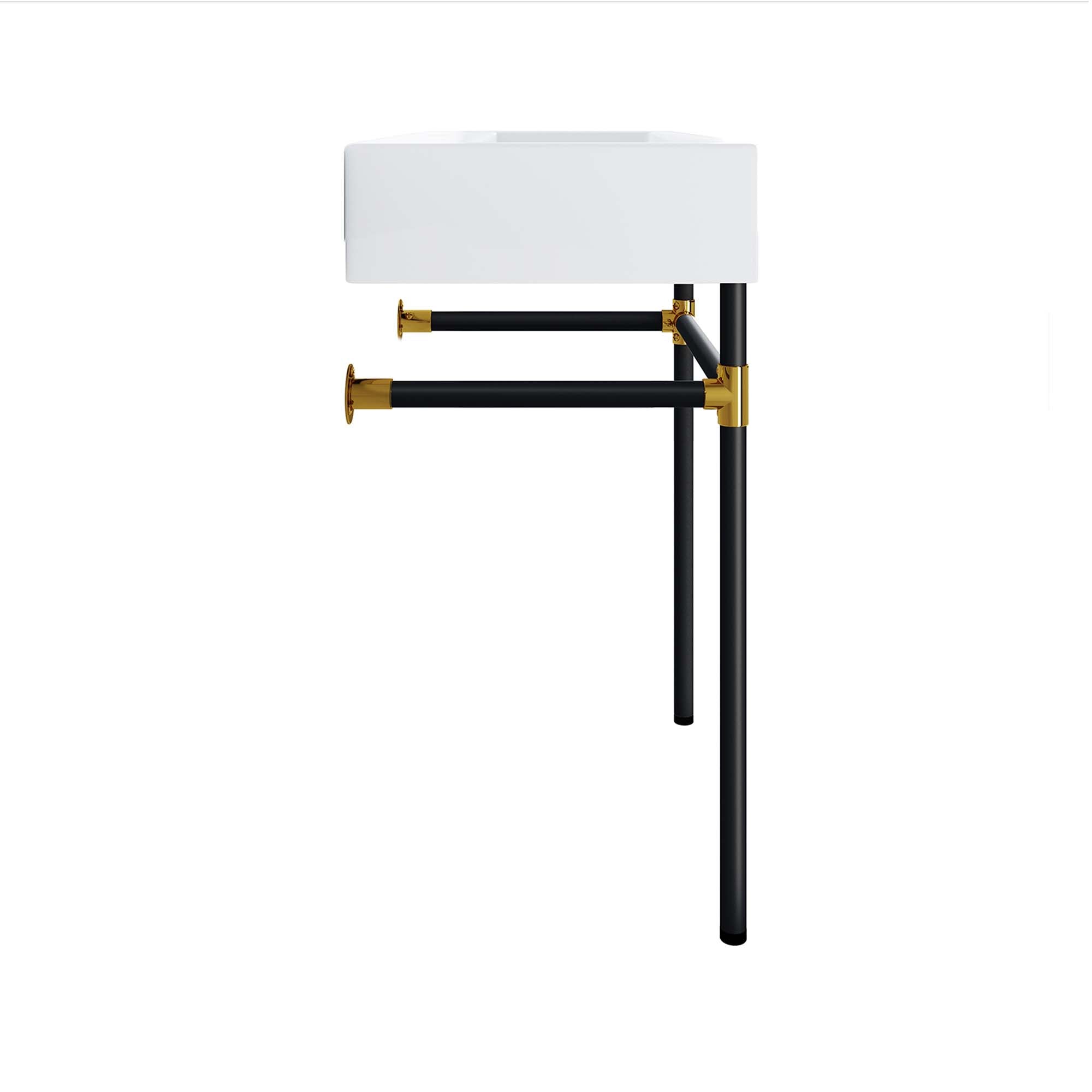 Redeem 24" Wall-Mount Black Stainless Steel Bathroom Vanity by Modway