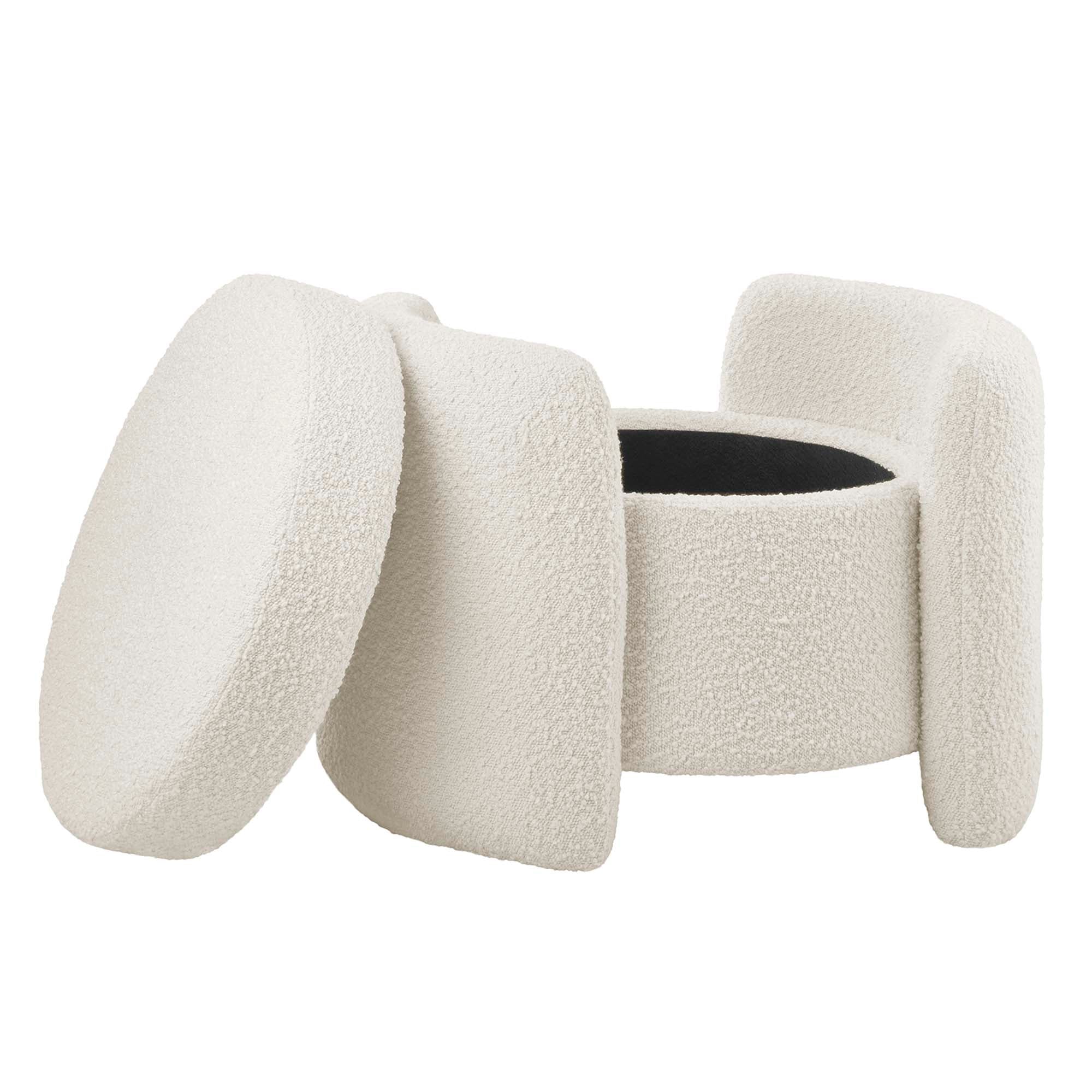 Nebula Boucle Upholstered Ottoman by Modway - Best Buy Furniture