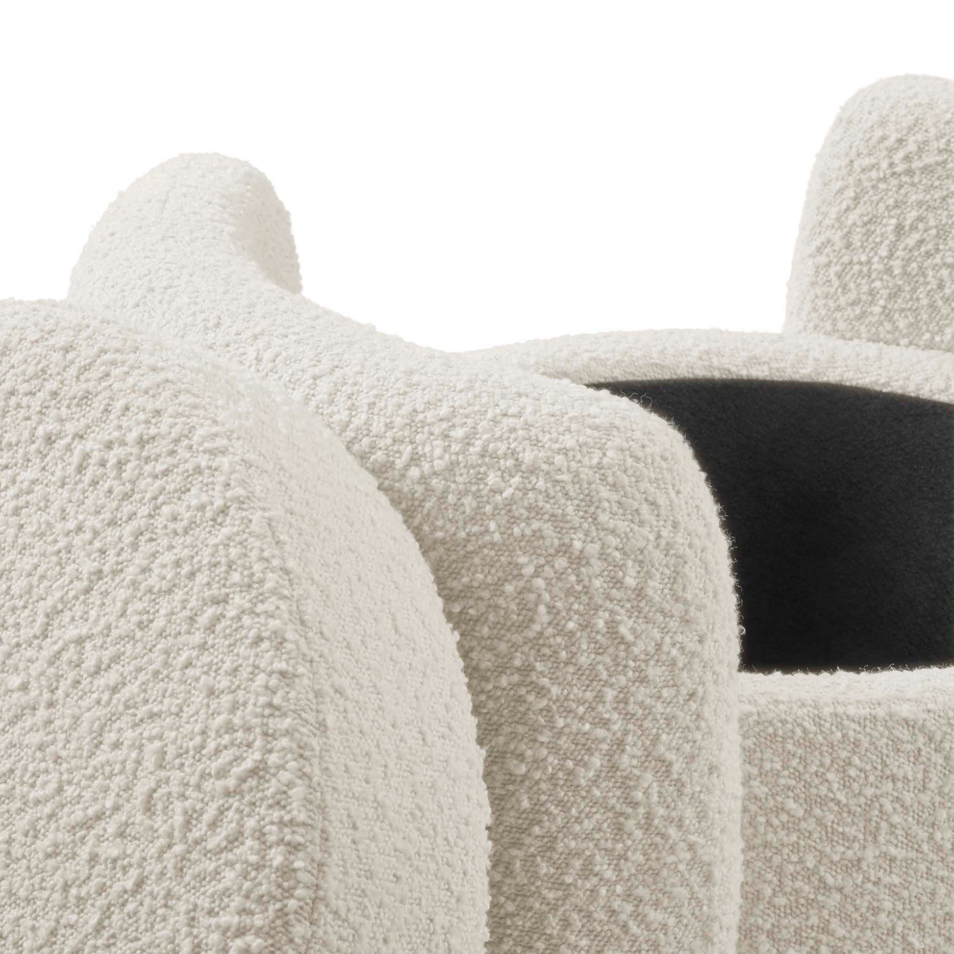 Nebula Boucle Upholstered Ottoman by Modway - Best Buy Furniture