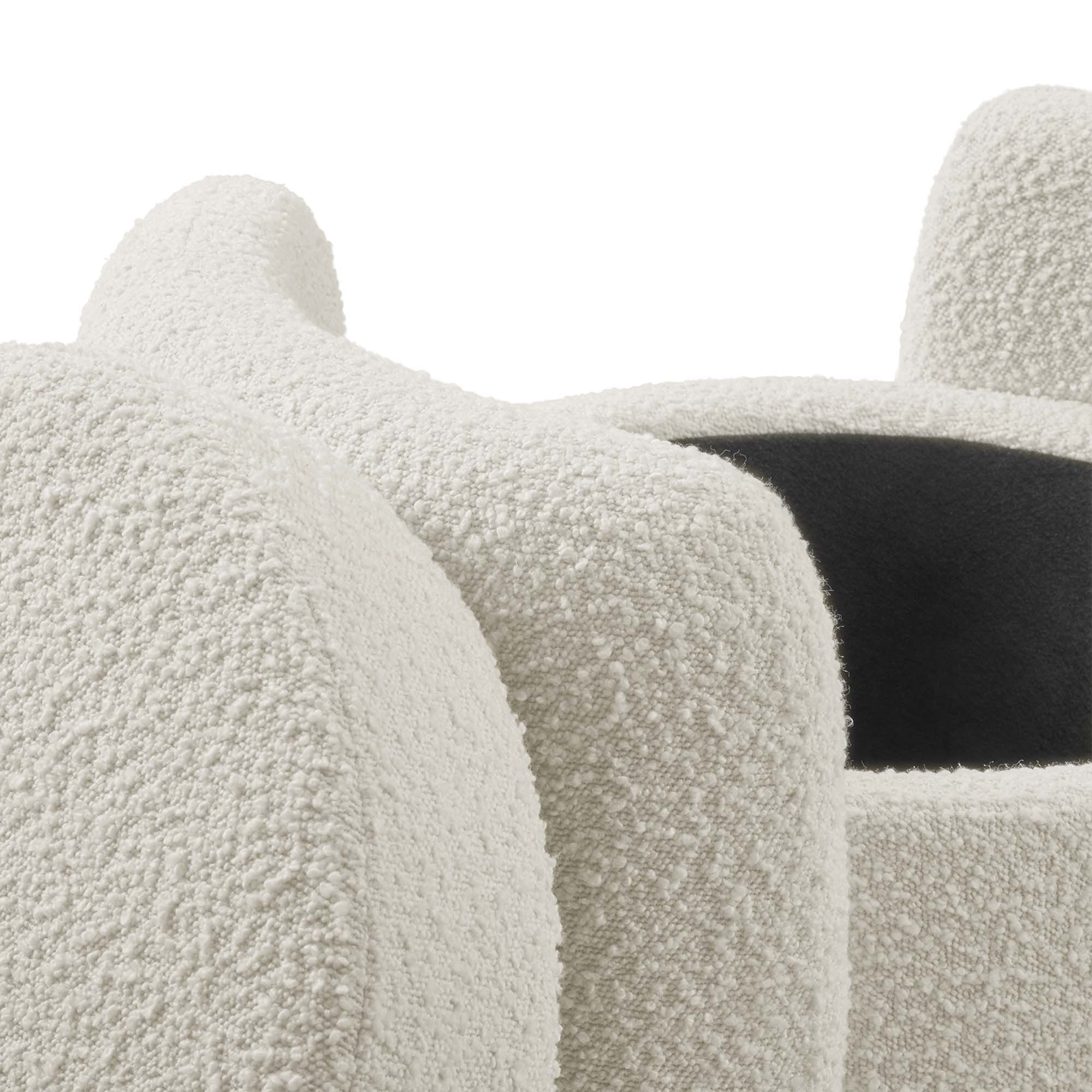 Nebula Boucle Upholstered Ottoman by Modway - Best Buy Furniture