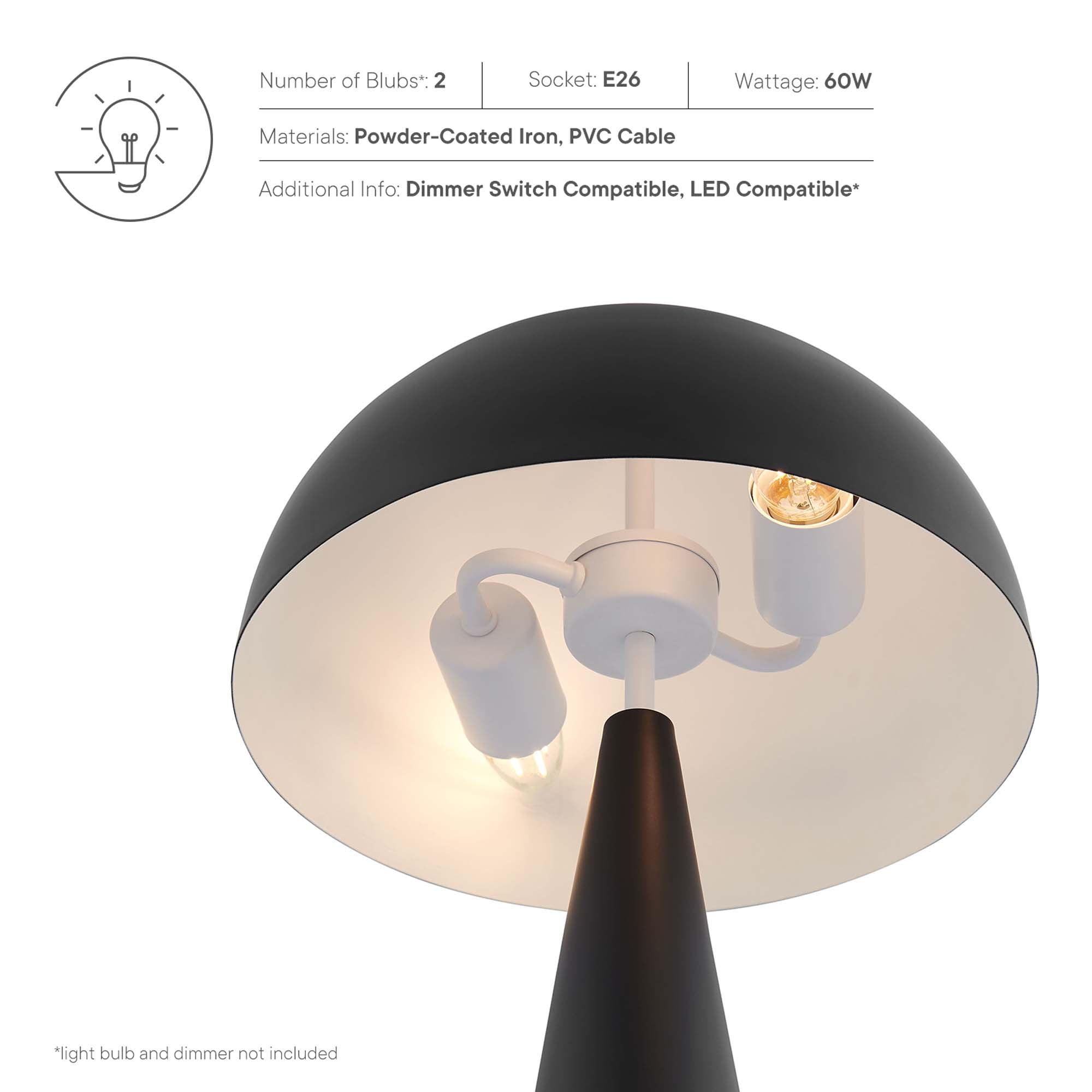 Selena Metal Table Lamp by Modway