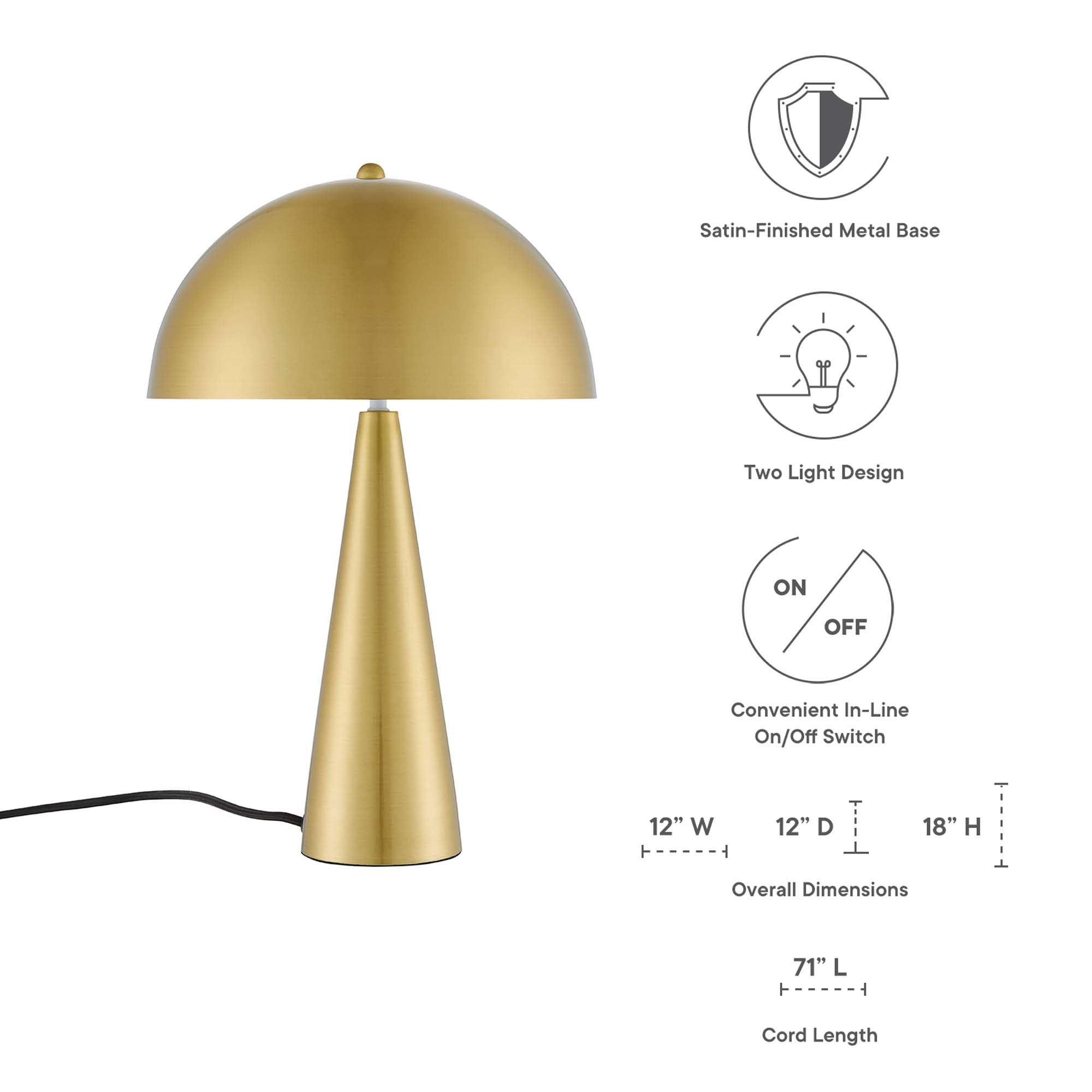 Selena Metal Table Lamp by Modway