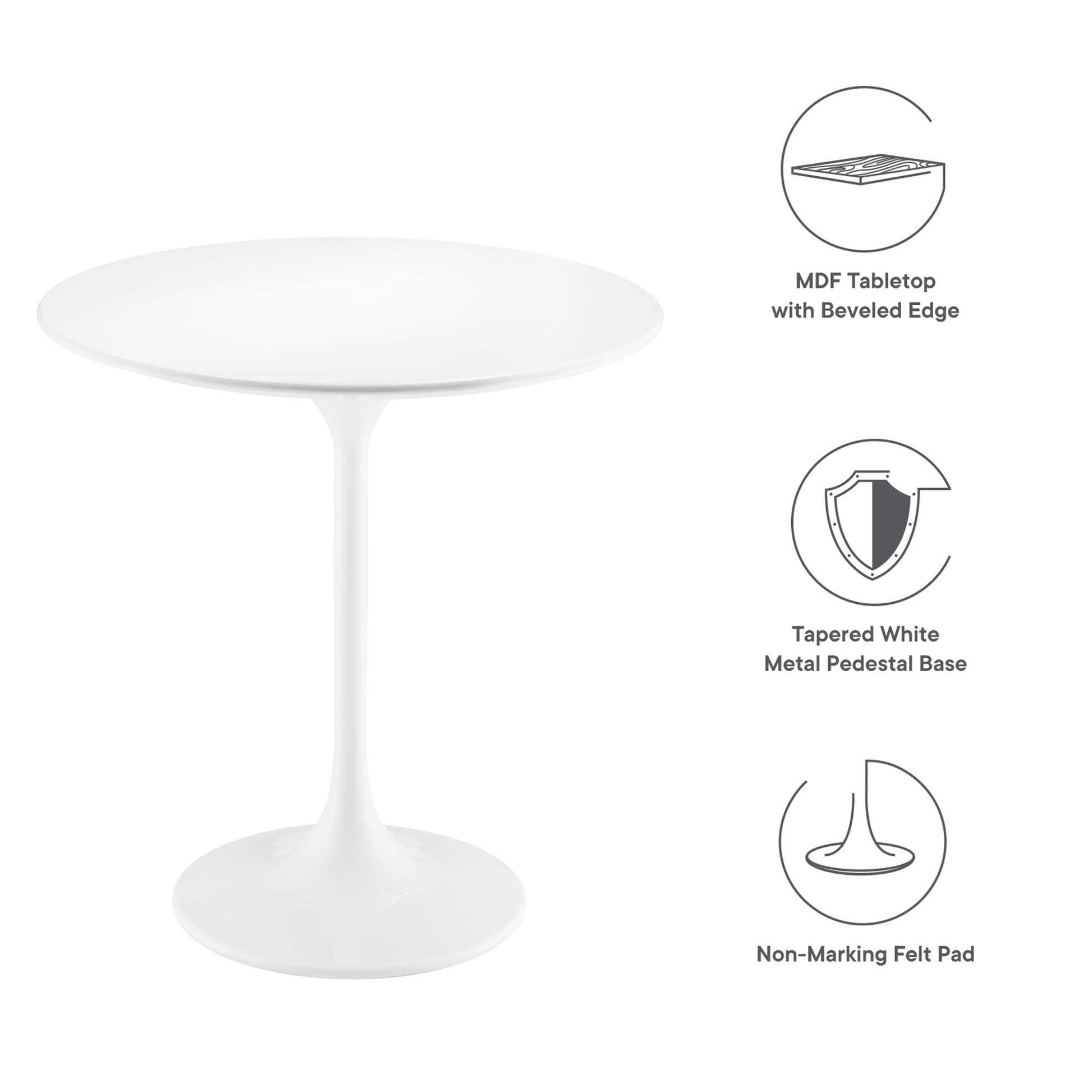 Lippa 20" Round Wood Side Table by Modway - Best Buy Furniture