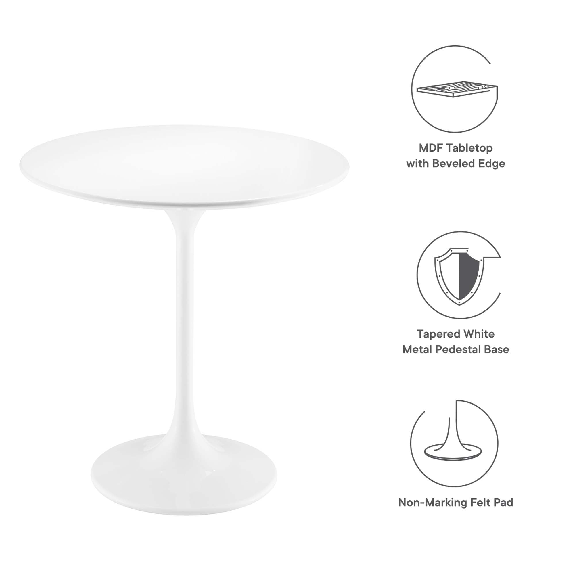 Lippa 20" Round Wood Side Table by Modway - Best Buy Furniture