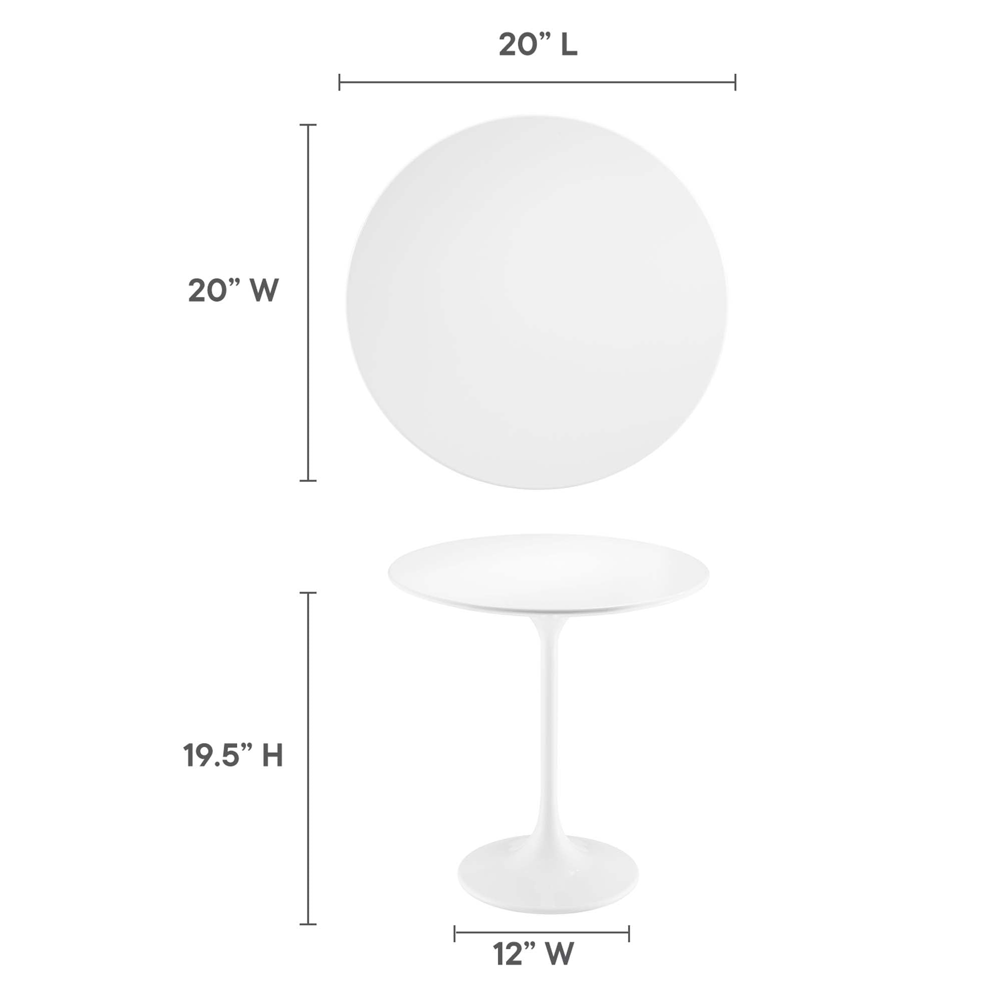 Lippa 20" Round Wood Side Table by Modway - Best Buy Furniture