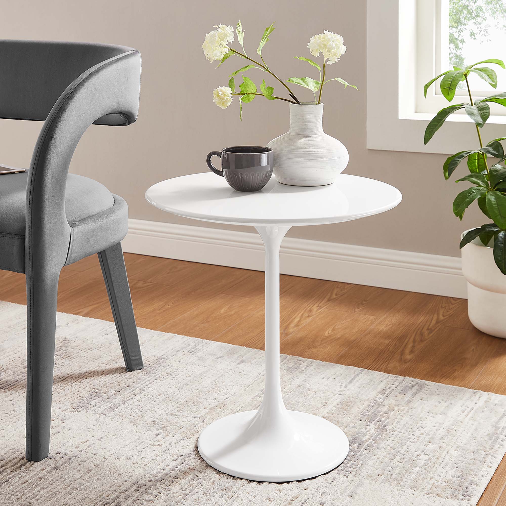 Lippa 20" Round Wood Side Table by Modway - Best Buy Furniture