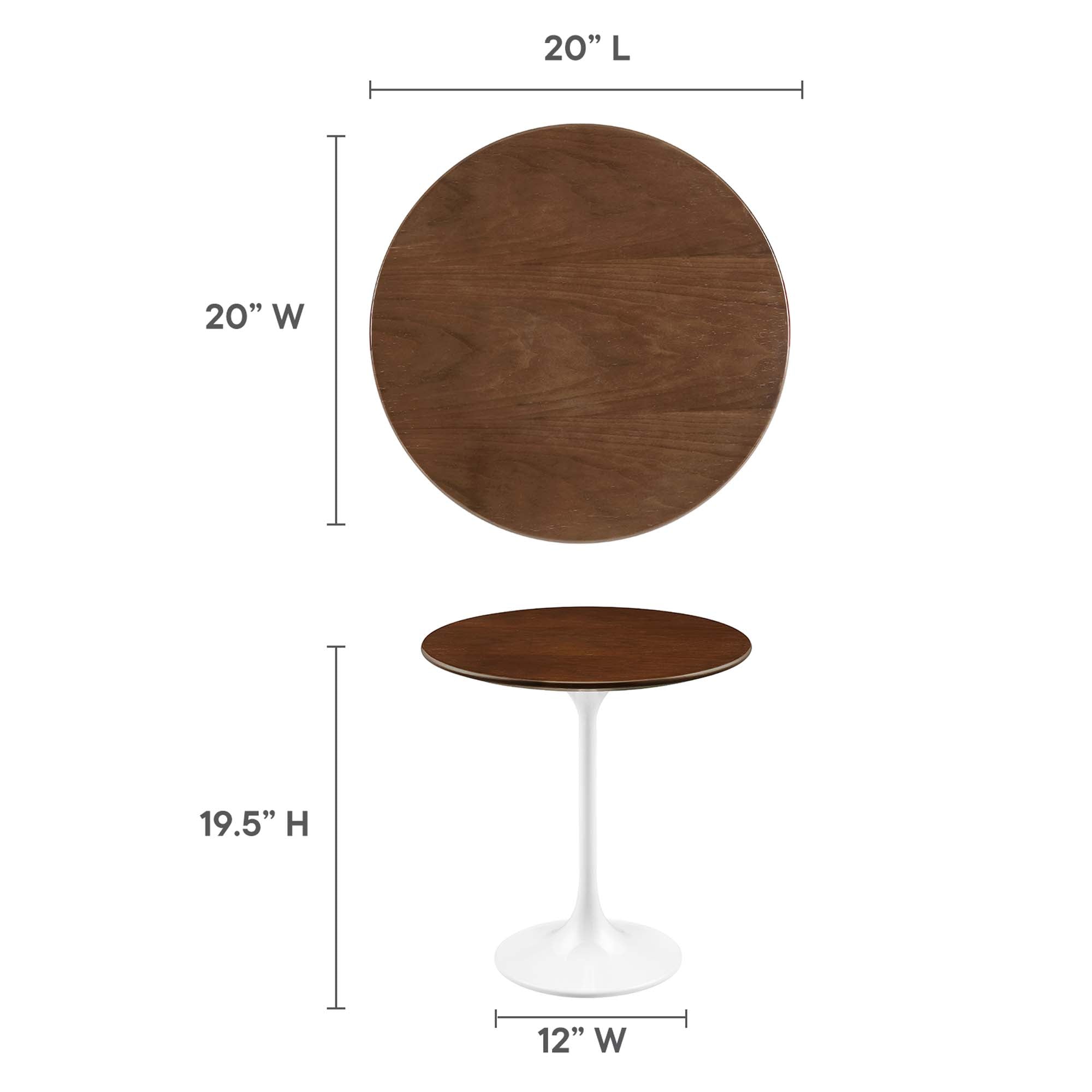 Lippa 20" Round Wood Side Table by Modway - Best Buy Furniture