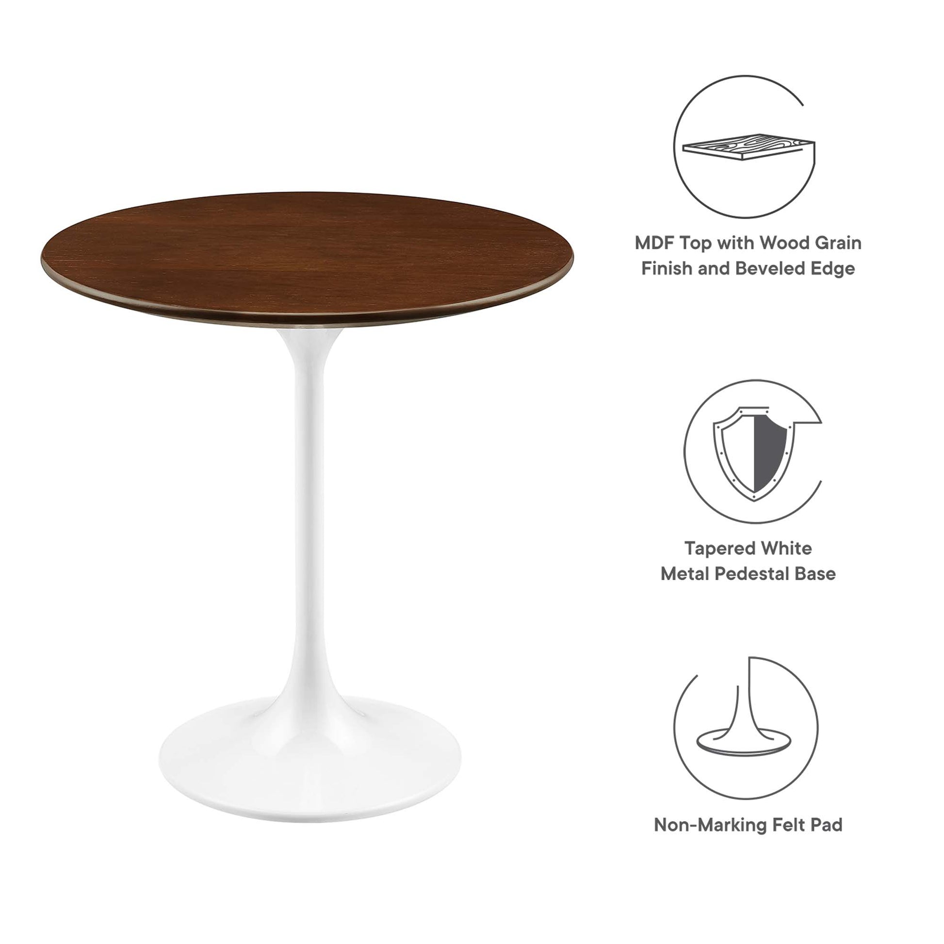 Lippa 20" Round Wood Side Table by Modway - Best Buy Furniture