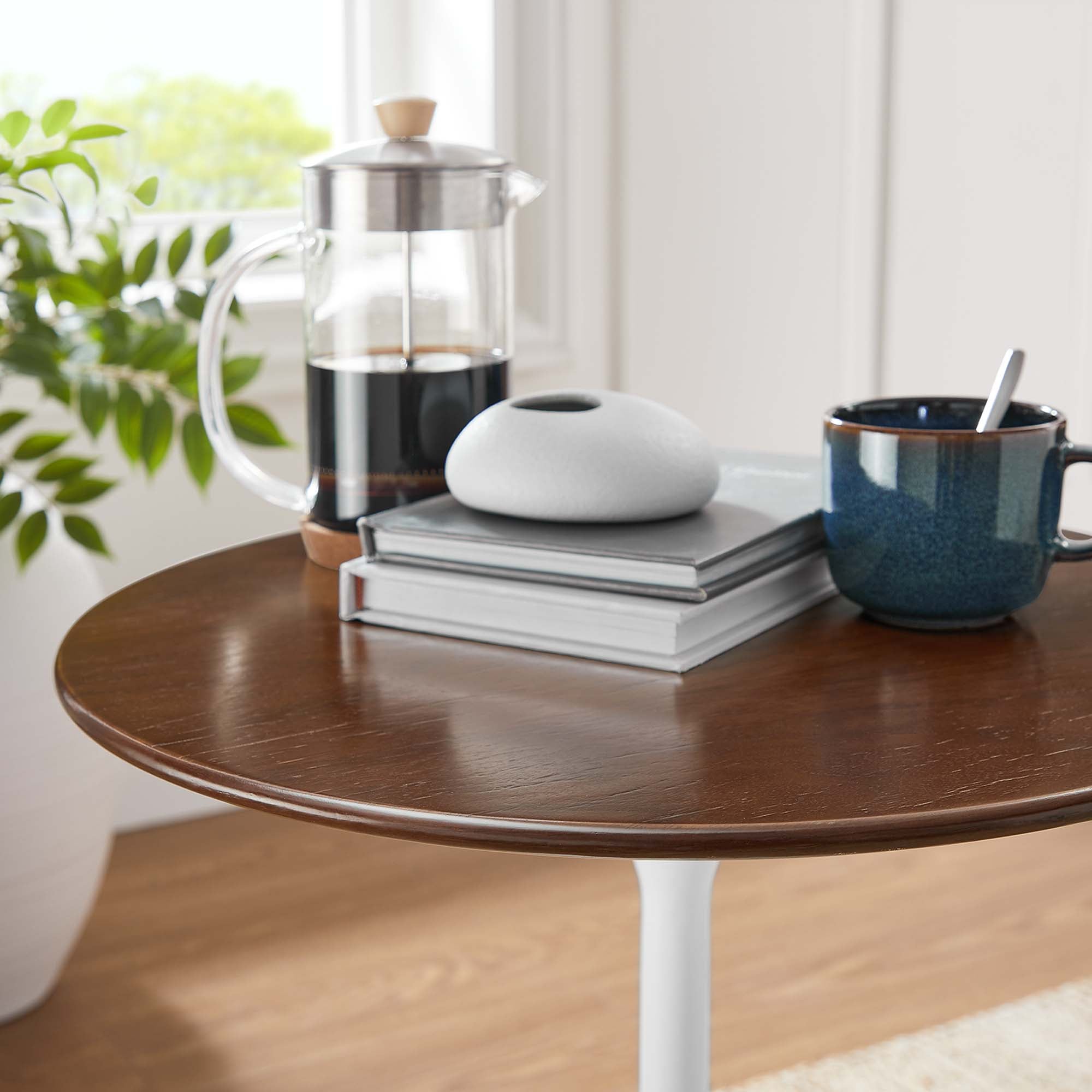 Lippa 20" Round Wood Side Table by Modway - Best Buy Furniture
