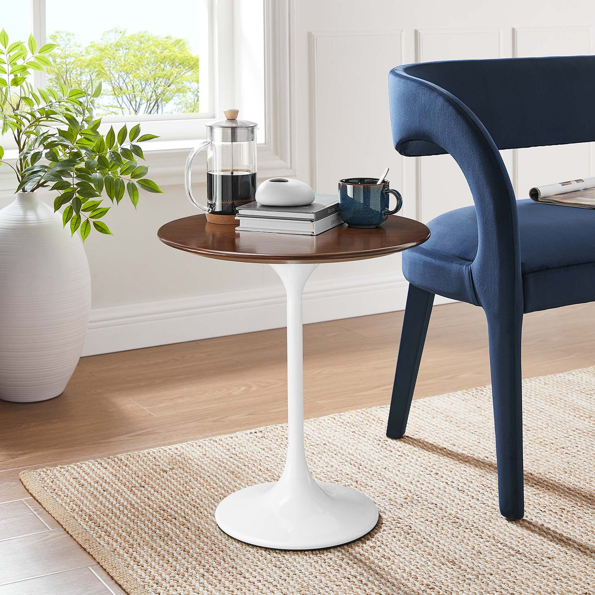 Lippa 20" Round Wood Side Table by Modway - Best Buy Furniture