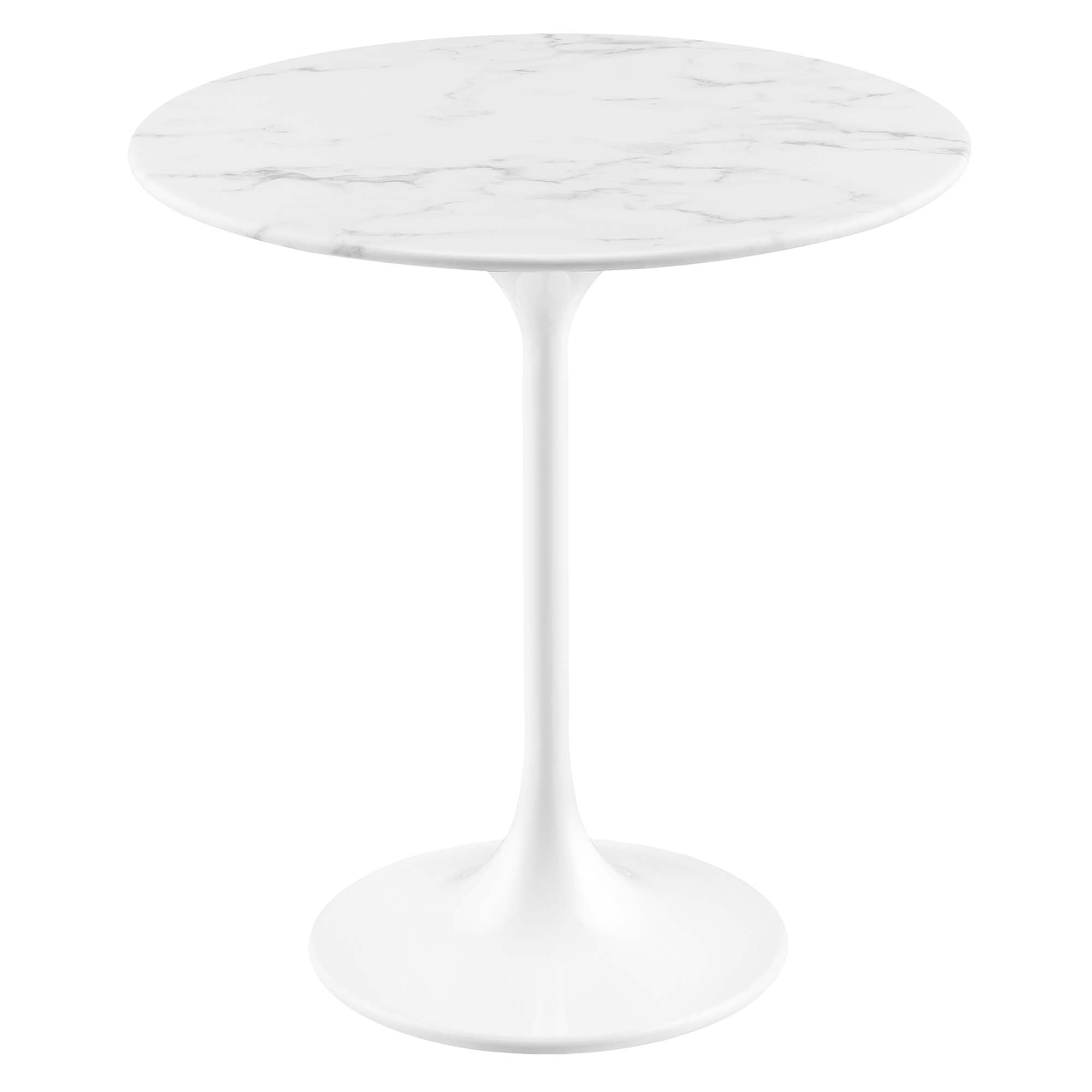 Lippa 20" Round Faux Marble Side Table by Modway - Best Buy Furniture