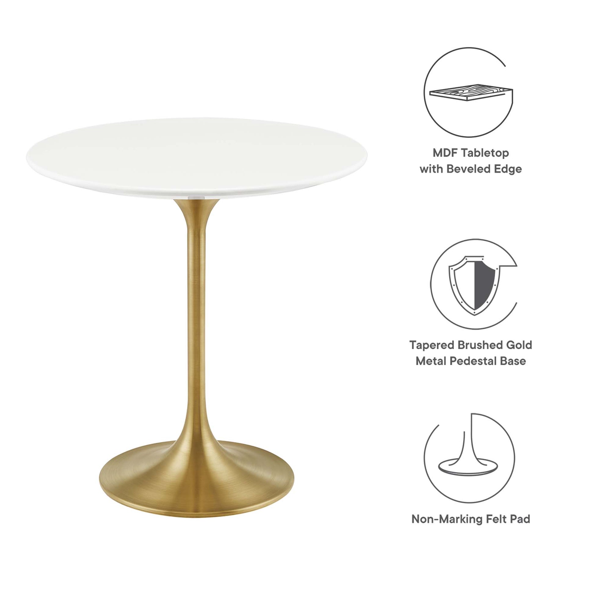 Lippa 20" Round Wood Side Table by Modway - Best Buy Furniture