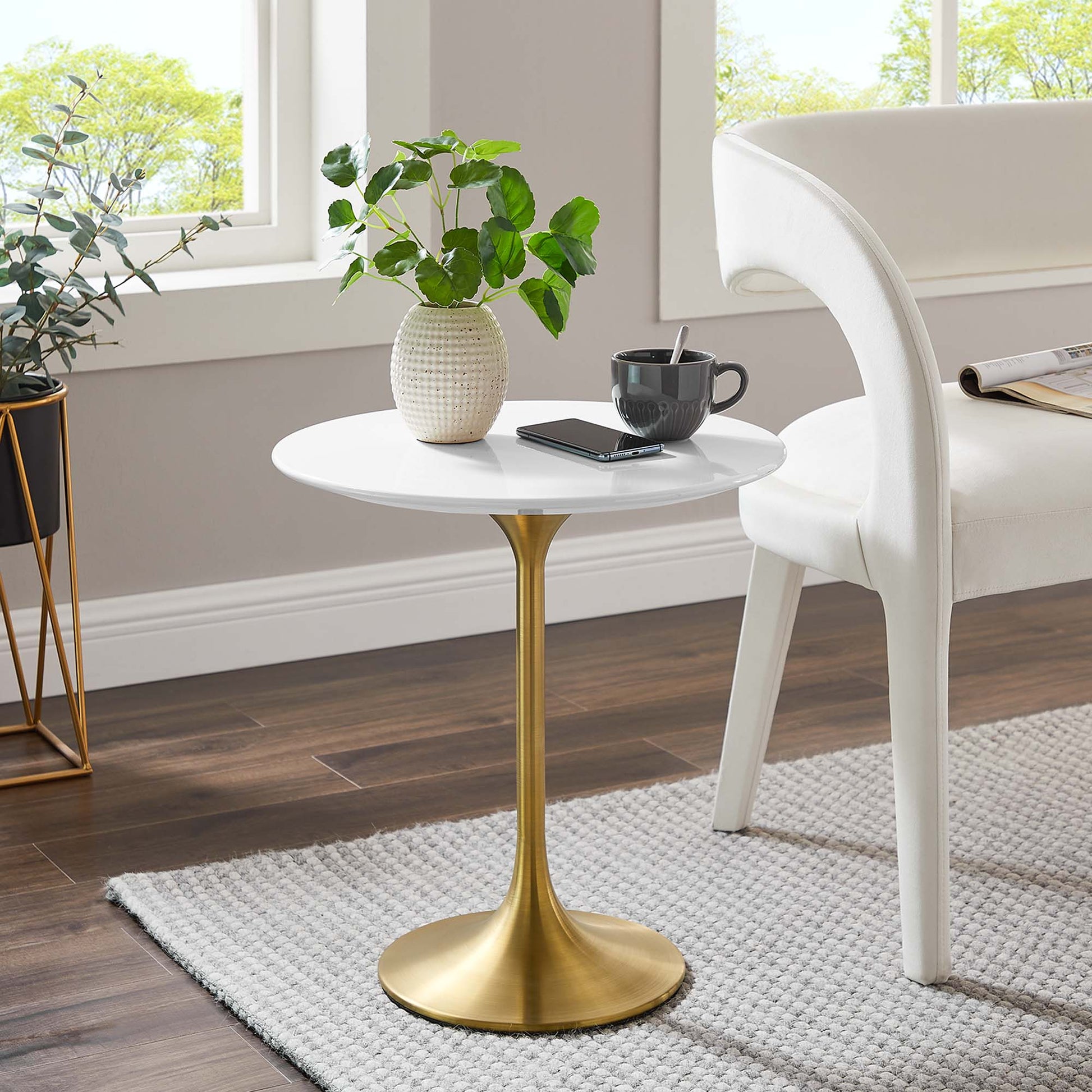 Lippa 20" Round Wood Side Table by Modway - Best Buy Furniture