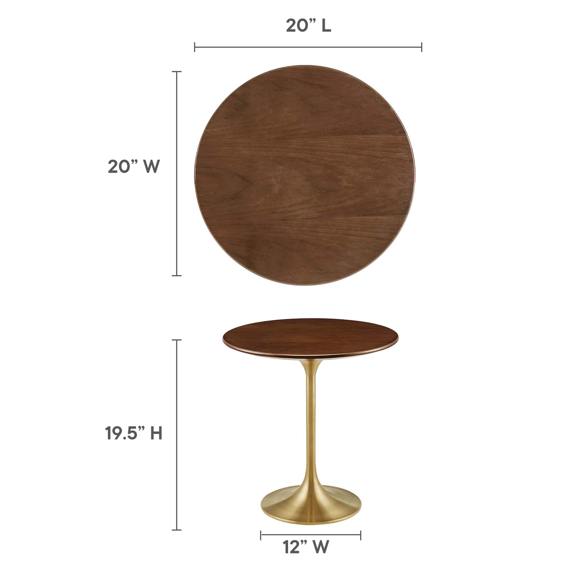 Lippa 20" Round Wood Side Table by Modway - Best Buy Furniture