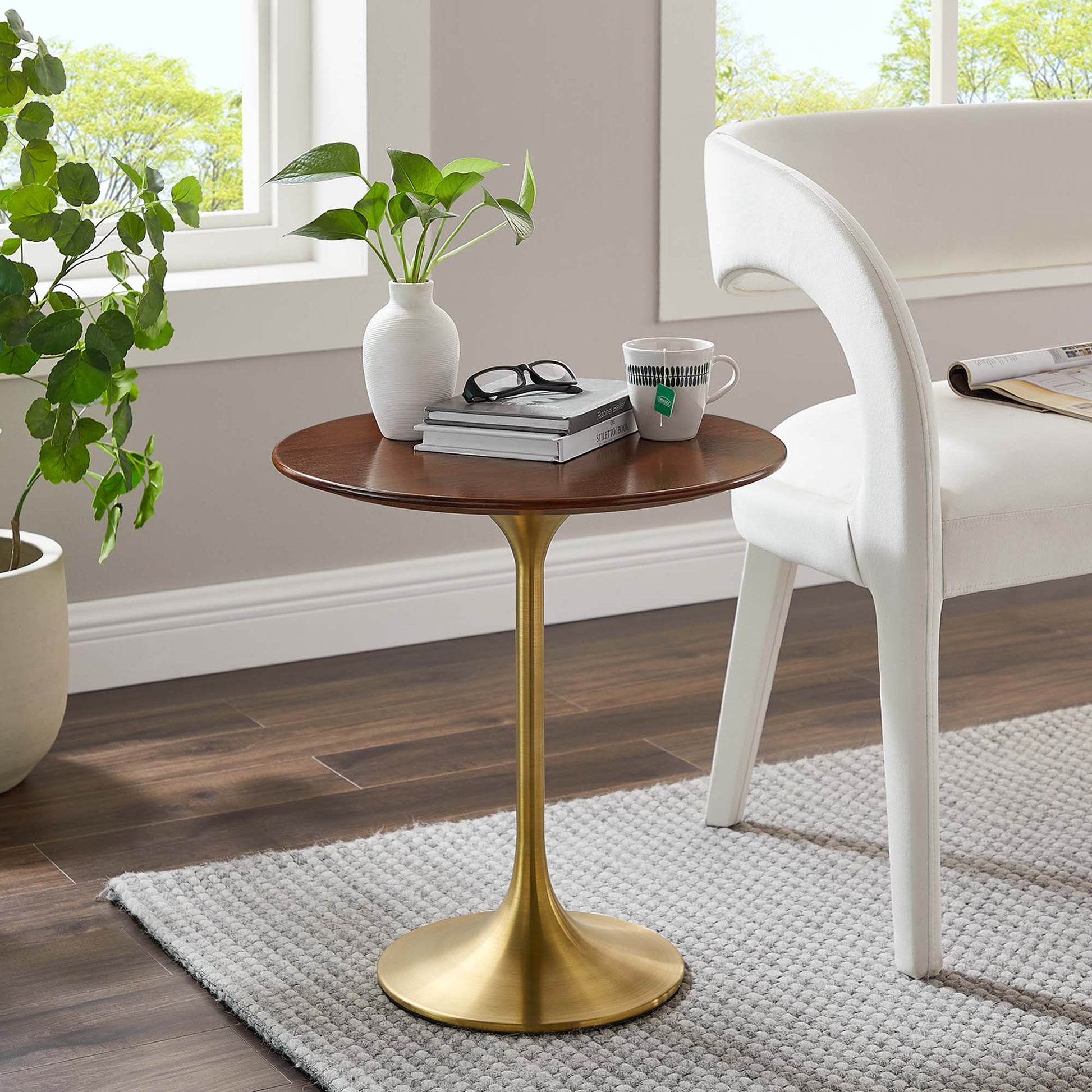 Lippa 20" Round Wood Side Table by Modway - Best Buy Furniture