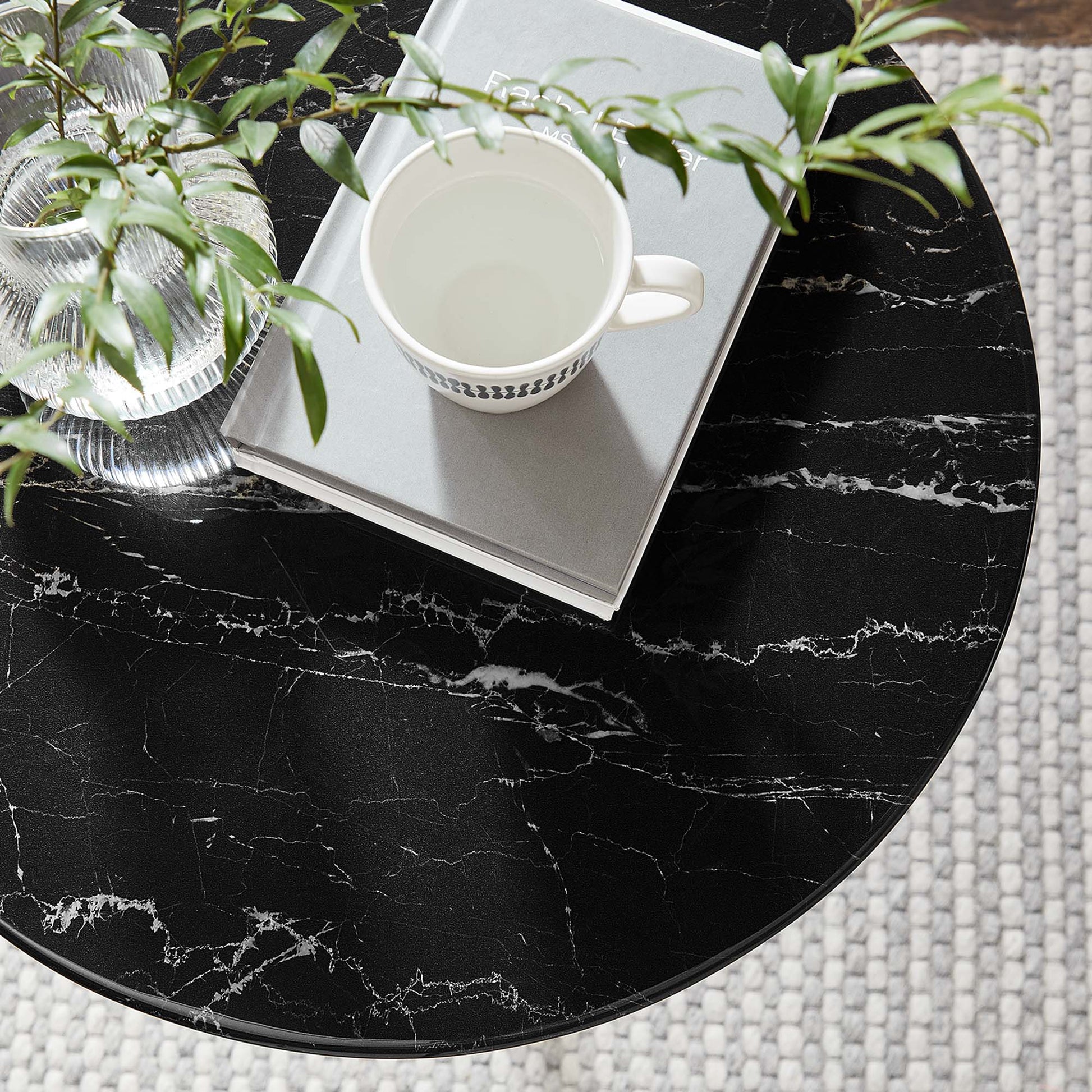 Lippa 20" Round Faux Marble Side Table by Modway - Best Buy Furniture