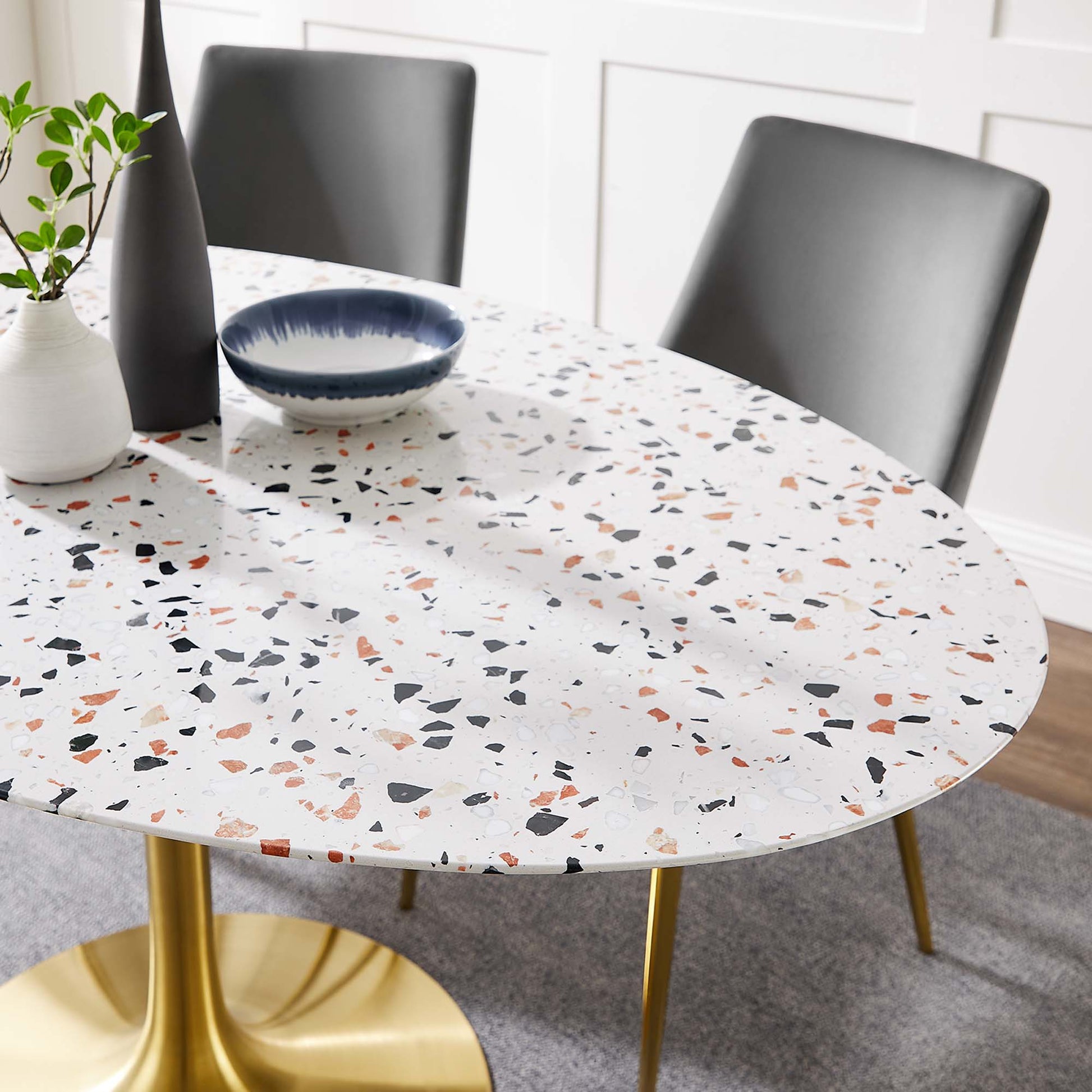 Lippa 60" Oval Terrazzo Dining Table by Modway - Best Buy Furniture