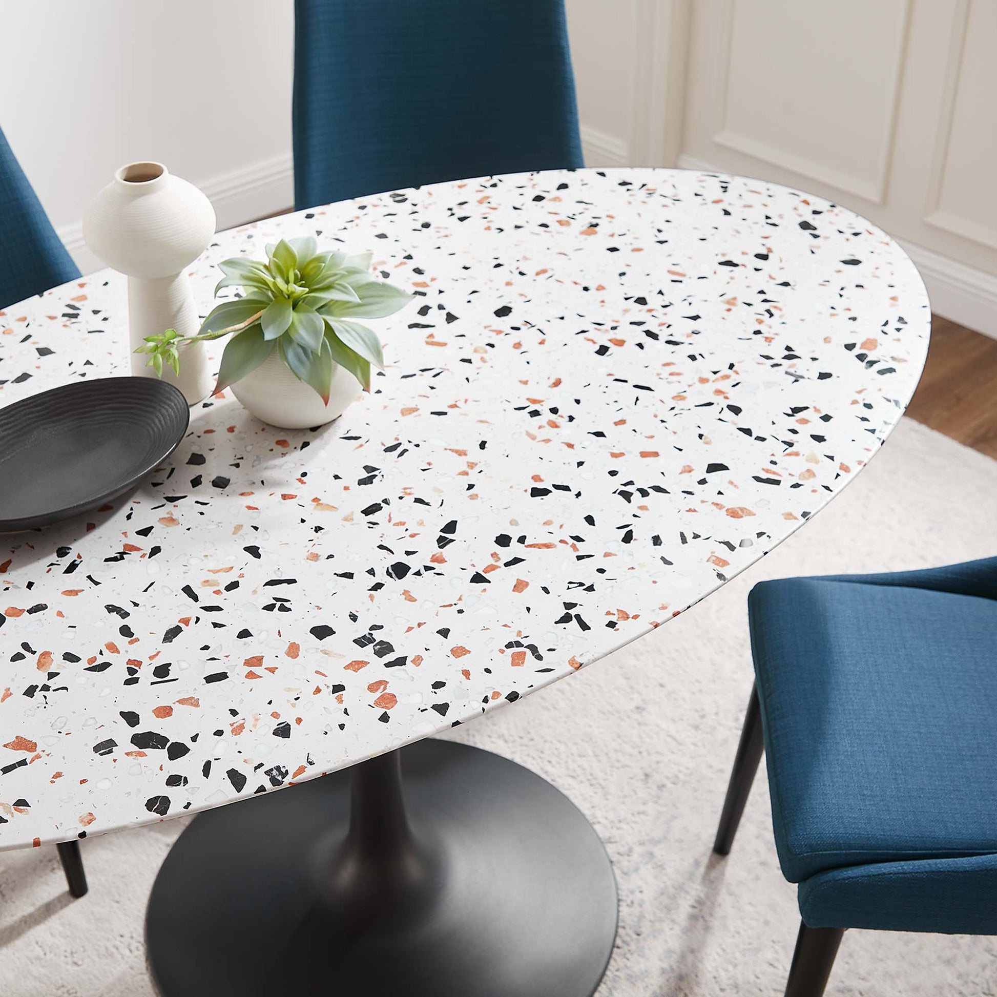 Lippa 60" Oval Terrazzo Dining Table by Modway - Best Buy Furniture