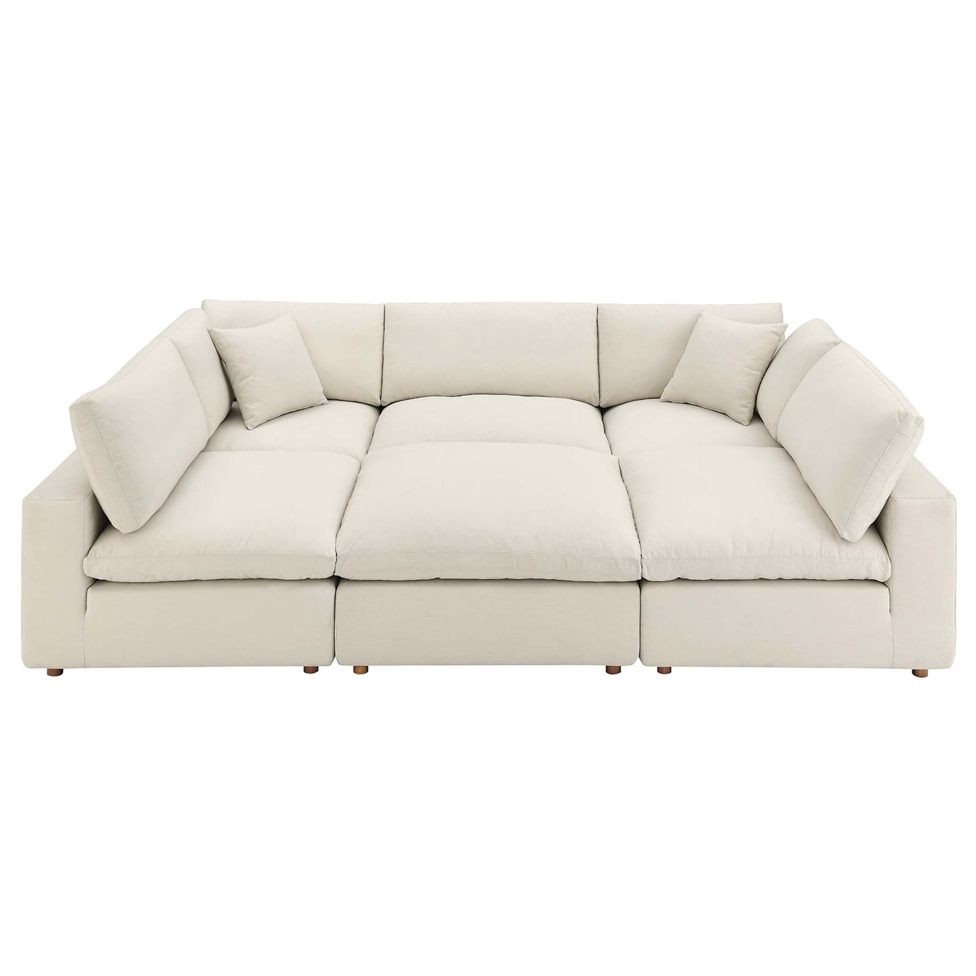 Commix 4 Piece Down Filled Overstuffed Cloud Sectional Sofa