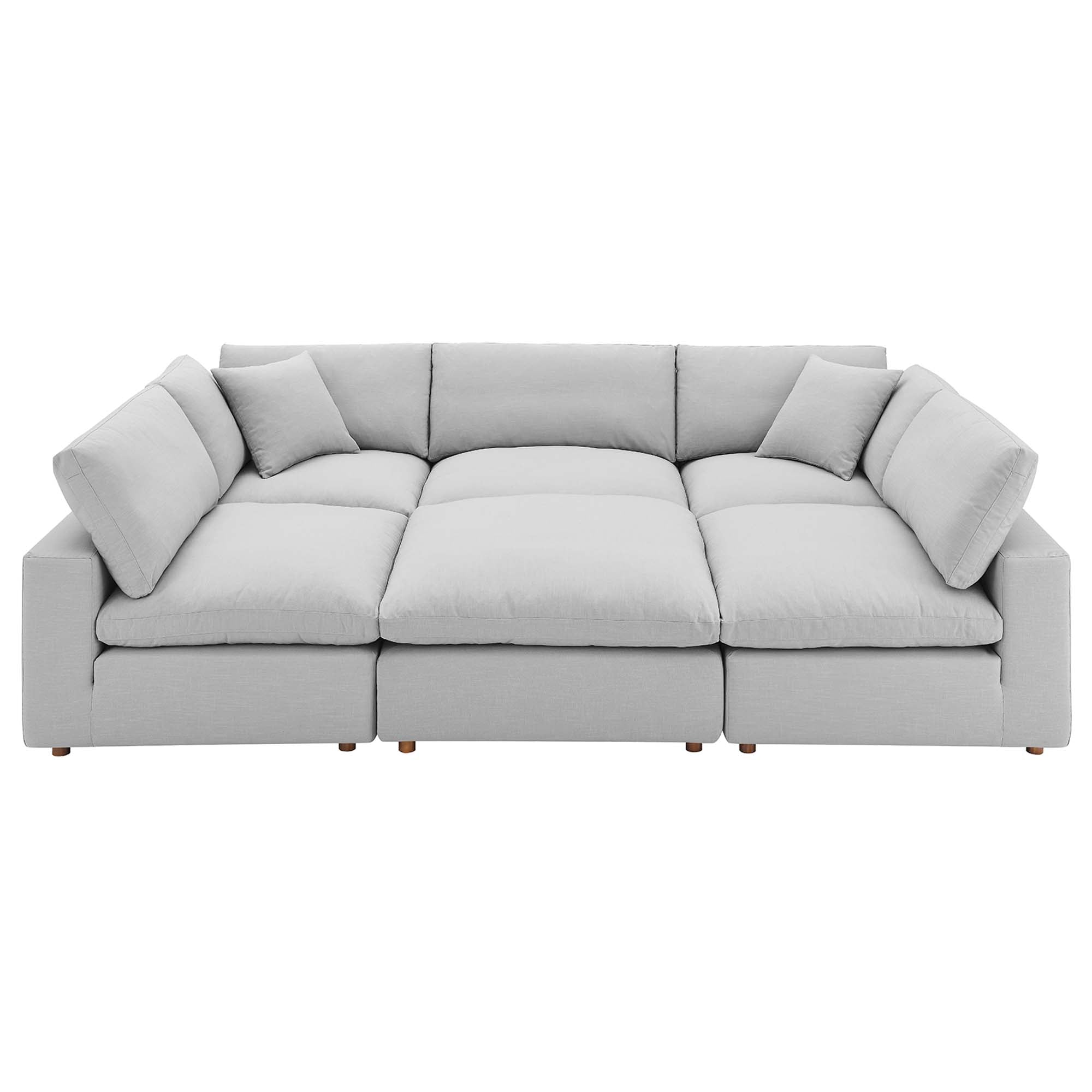 Commix 4 Piece Down Filled Overstuffed Cloud Sectional Sofa