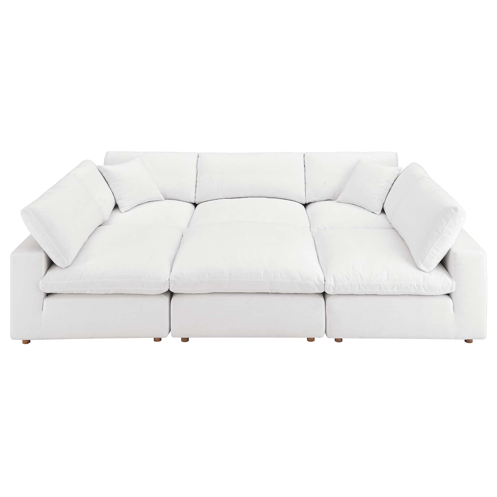 Commix 4 Piece Down Filled Overstuffed Cloud Sectional Sofa