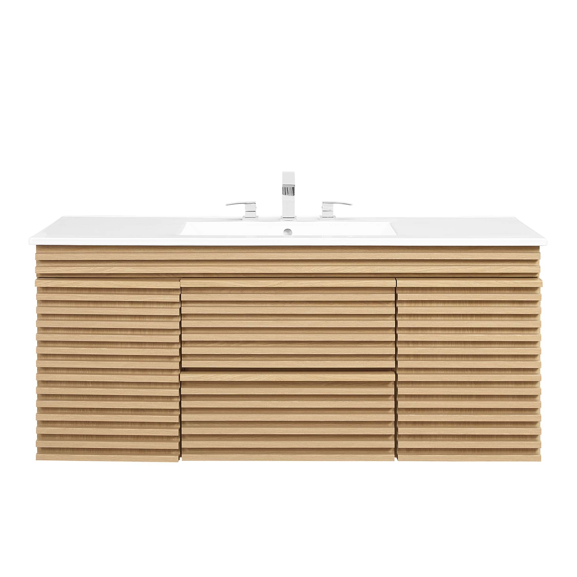Render 48" Wall-Mount Bathroom Vanity by Modway