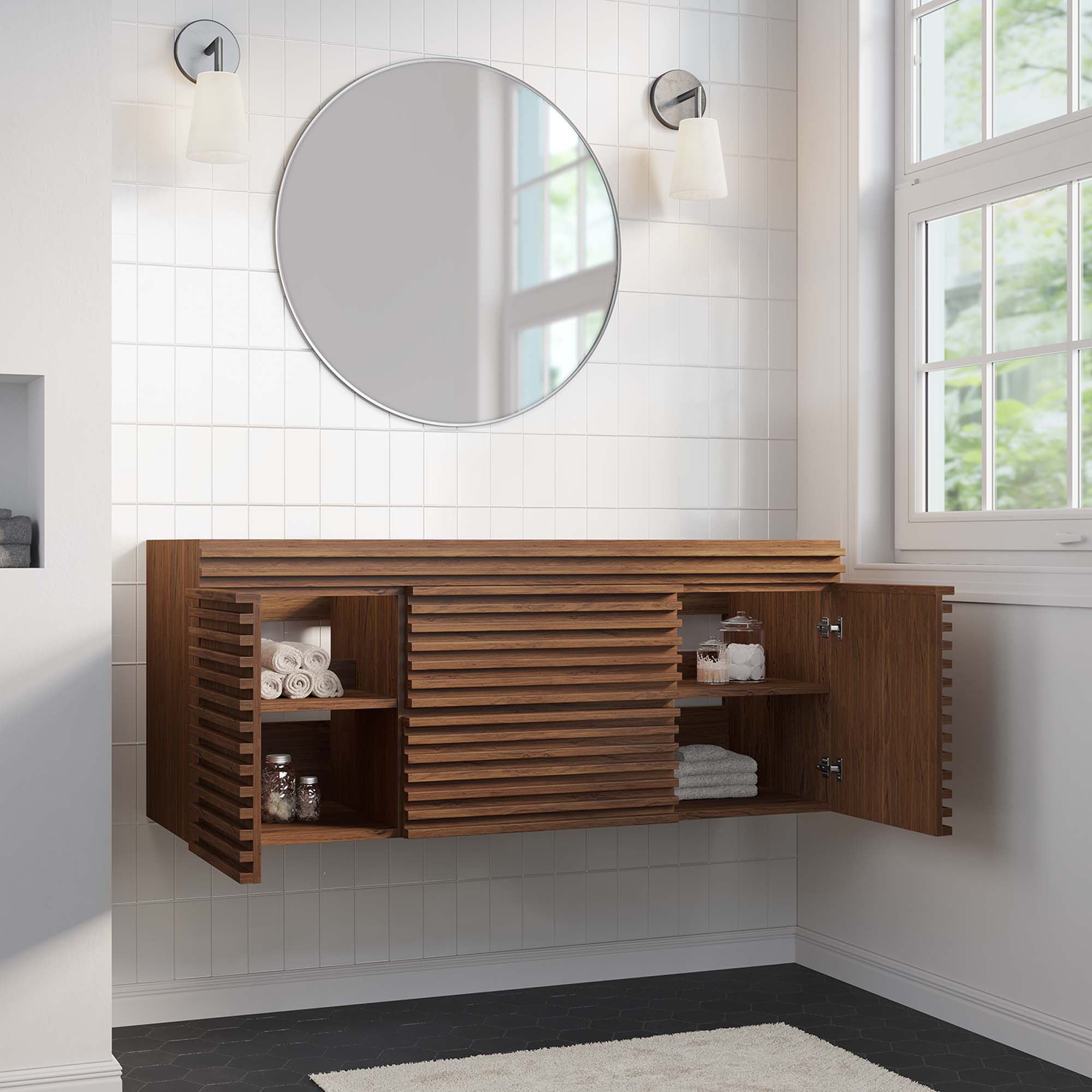 Render 48" Single Sink Compatible (Not Included) Bathroom Vanity Cabinet by Modway