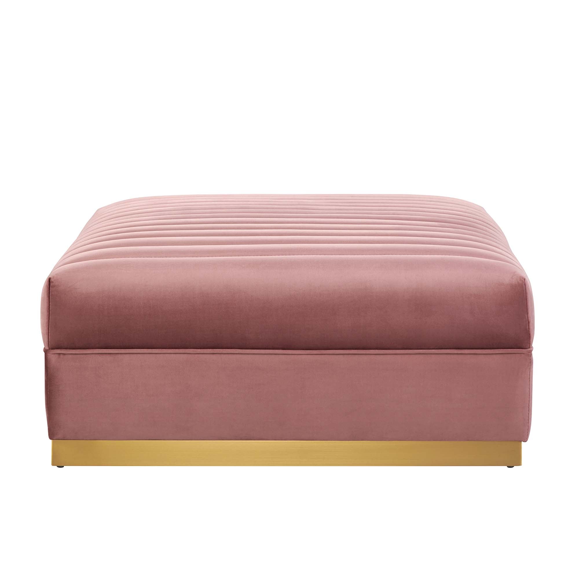 Sanguine Channel Tufted Performance Velvet Modular Sectional Sofa Ottoman by Modway