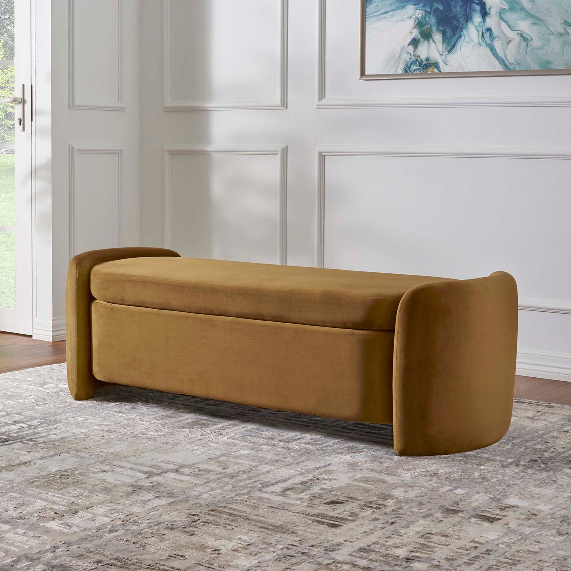 Nebula Upholstered Performance Velvet Bench by Modway - Best Buy Furniture