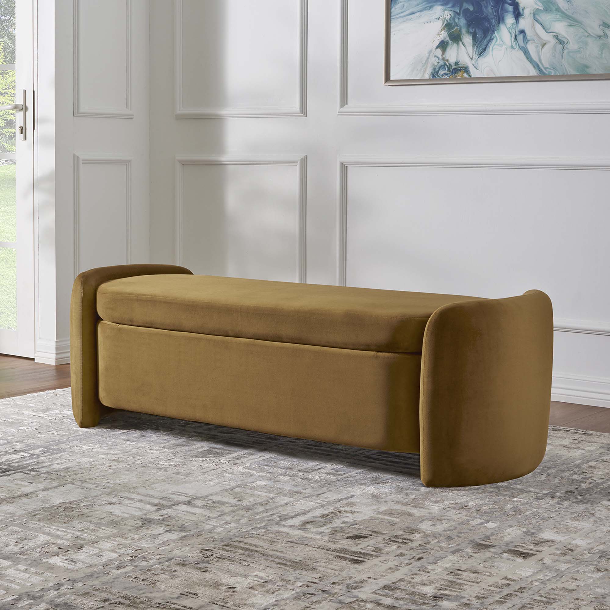 Nebula Upholstered Performance Velvet Bench by Modway - Best Buy Furniture